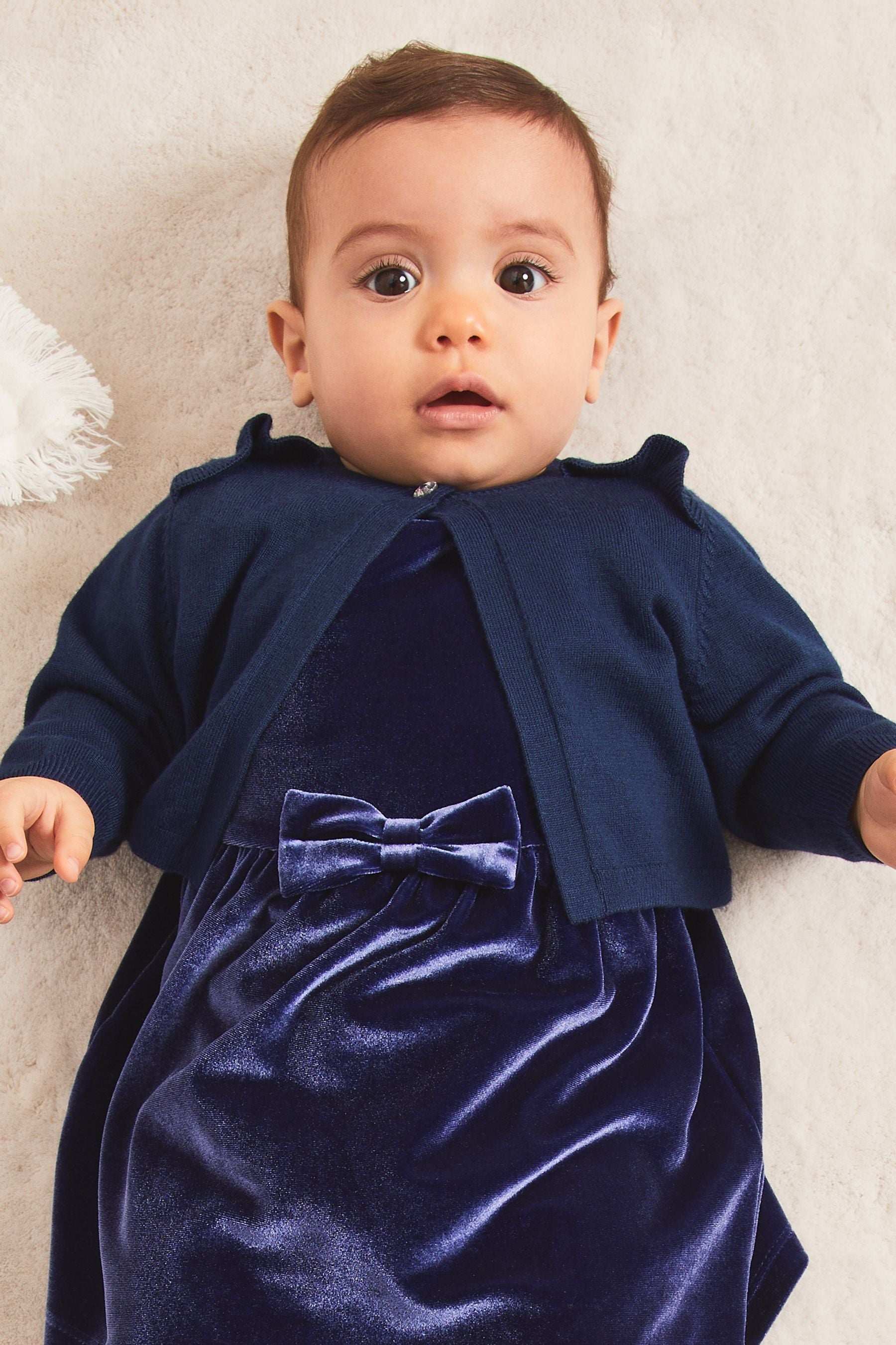 Navy Blue Baby Occasion Shrug