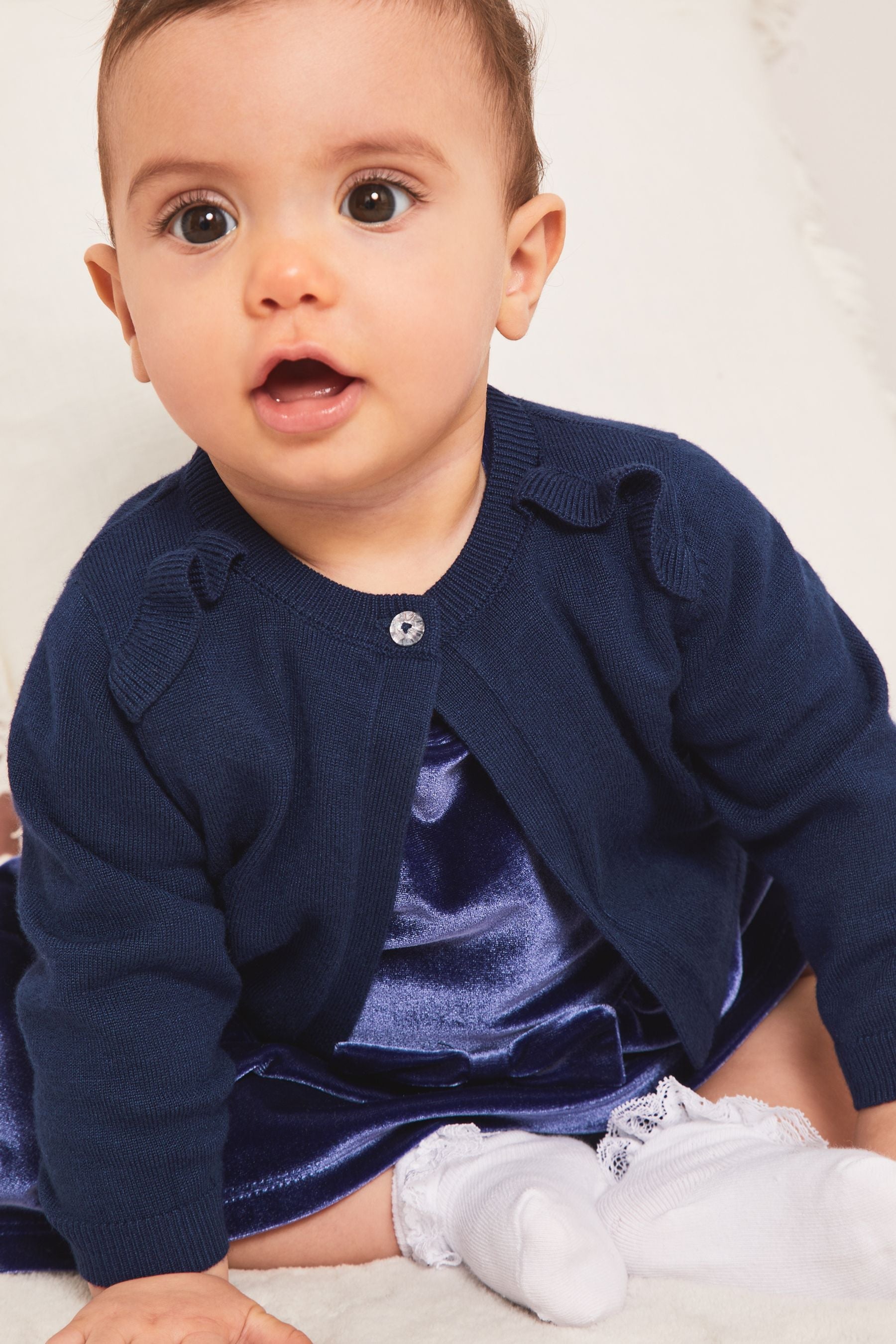 Navy Blue Baby Occasion Shrug