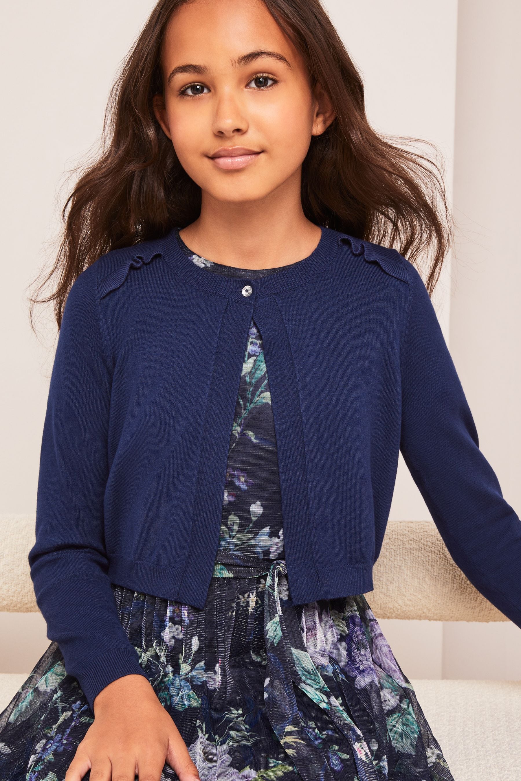 Navy Blue Occasion Bolero Cardigan (5-16yrs)