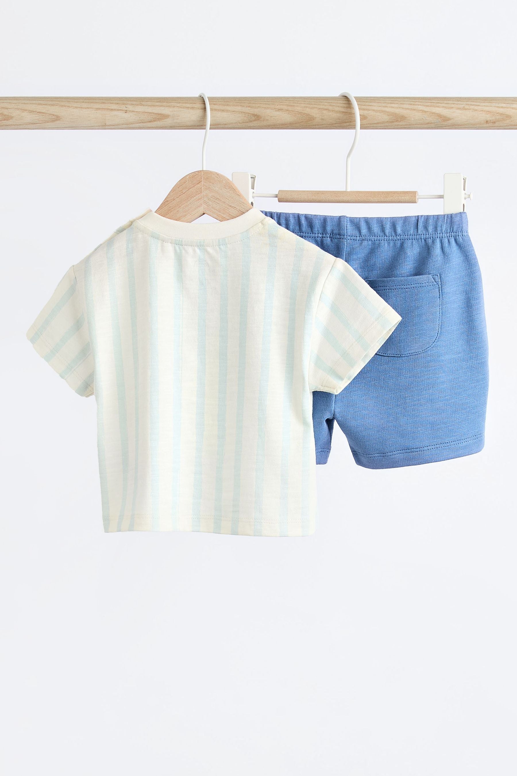 Blue Elephant Baby T-Shirt And Shorts 2 Piece Set