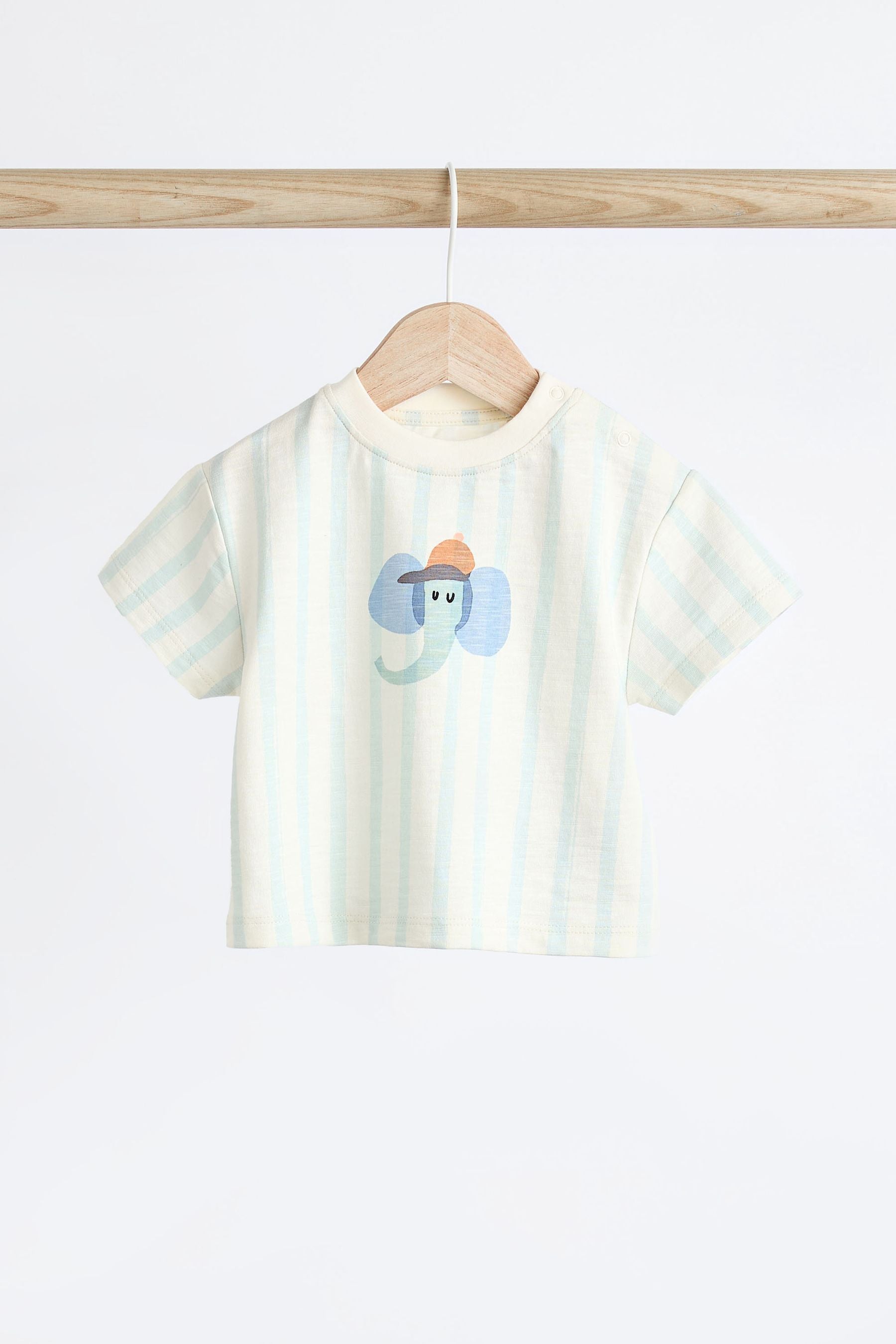 Blue Elephant Baby T-Shirt And Shorts 2 Piece Set