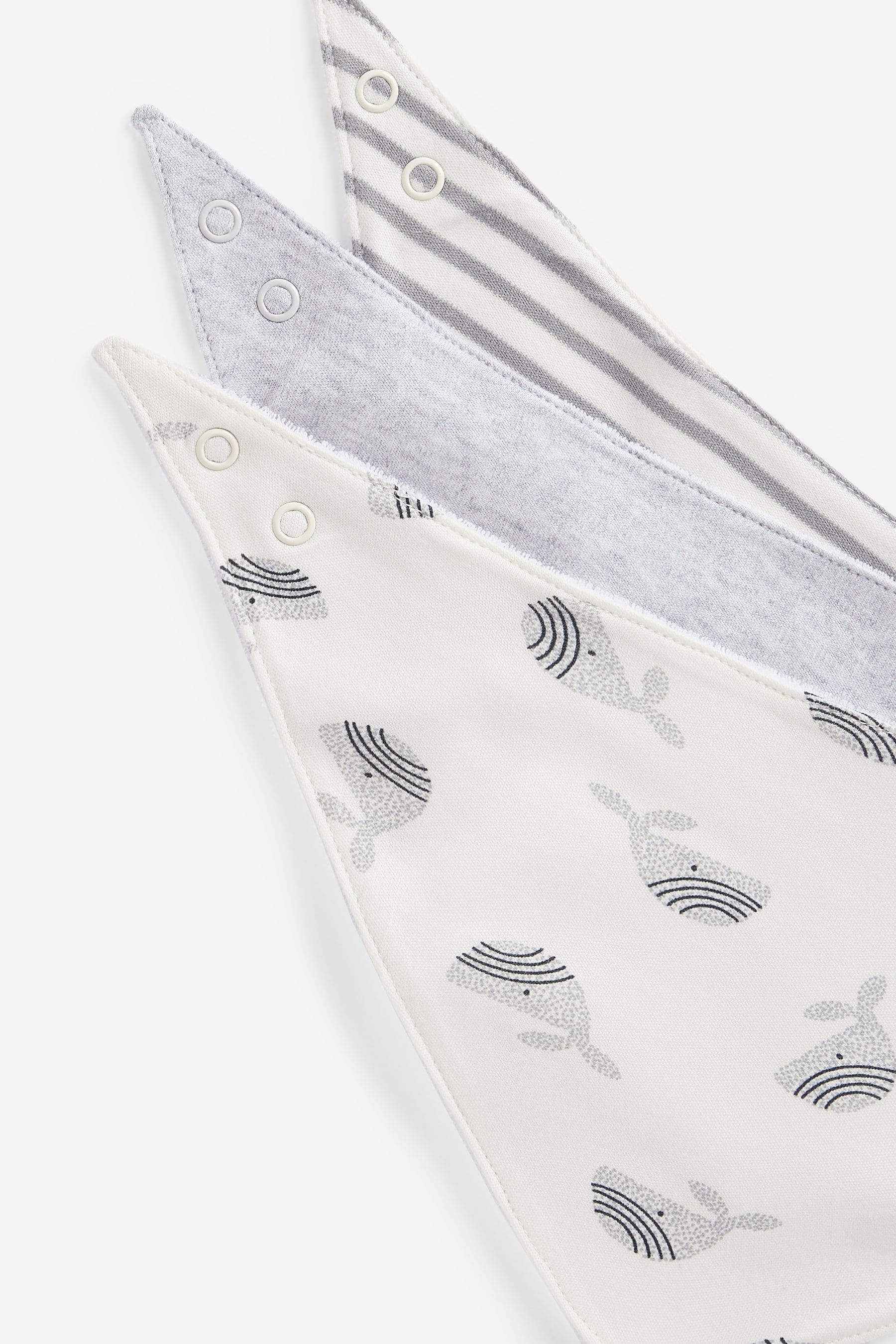 Grey Whale Baby Bibs 3 Pack