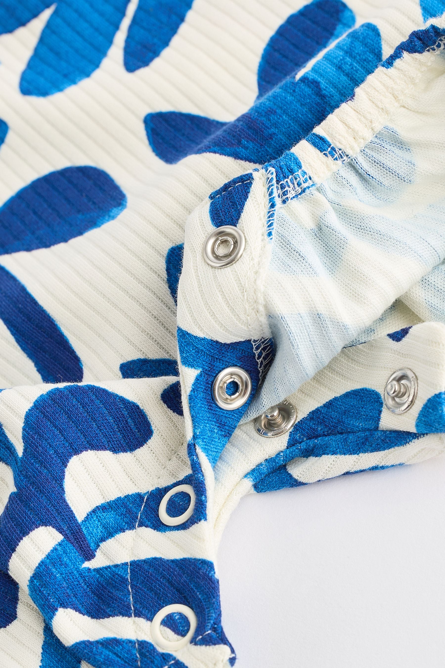 Blue/White Baby Jersey Romper