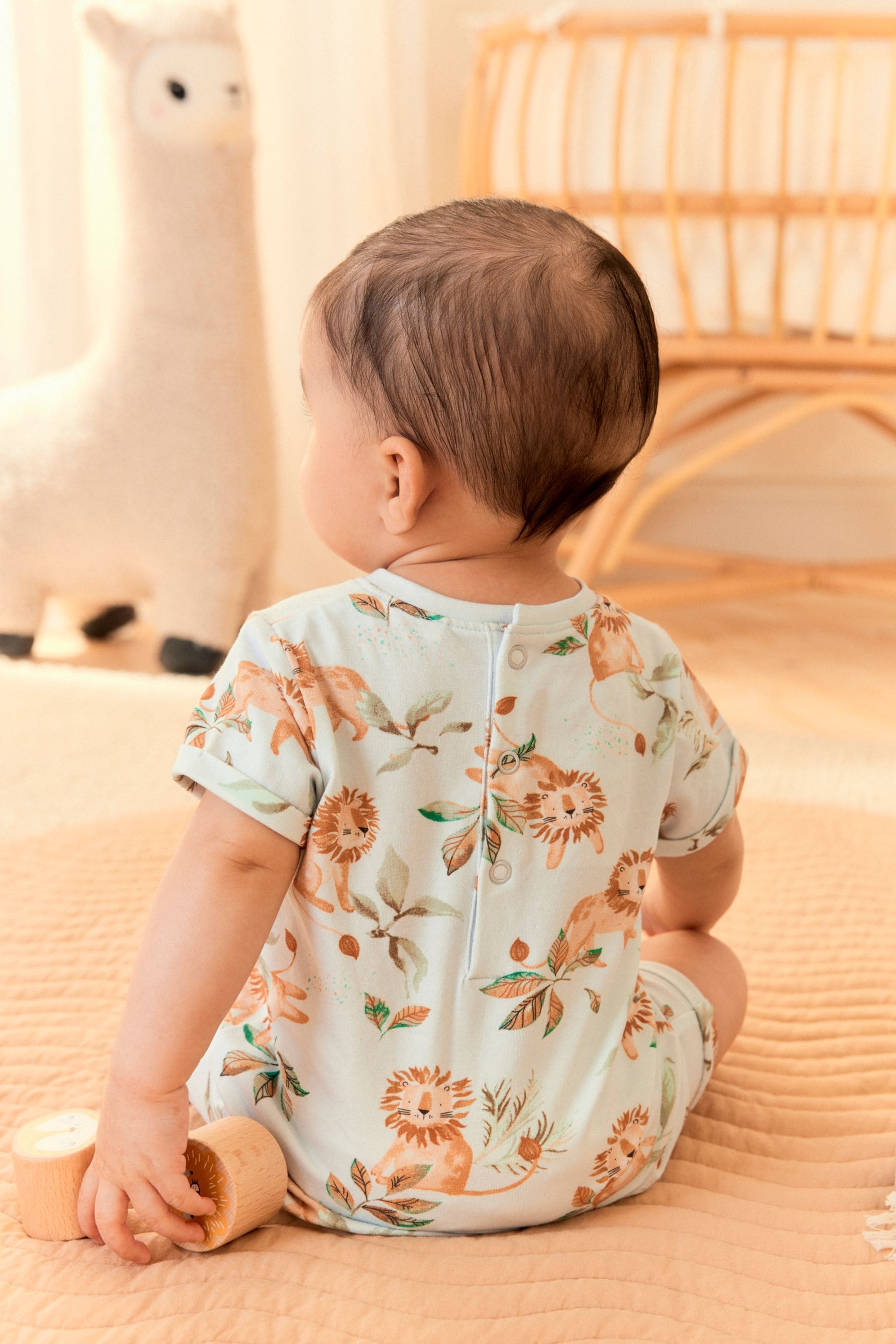 Blue Lion Baby Jersey Romper