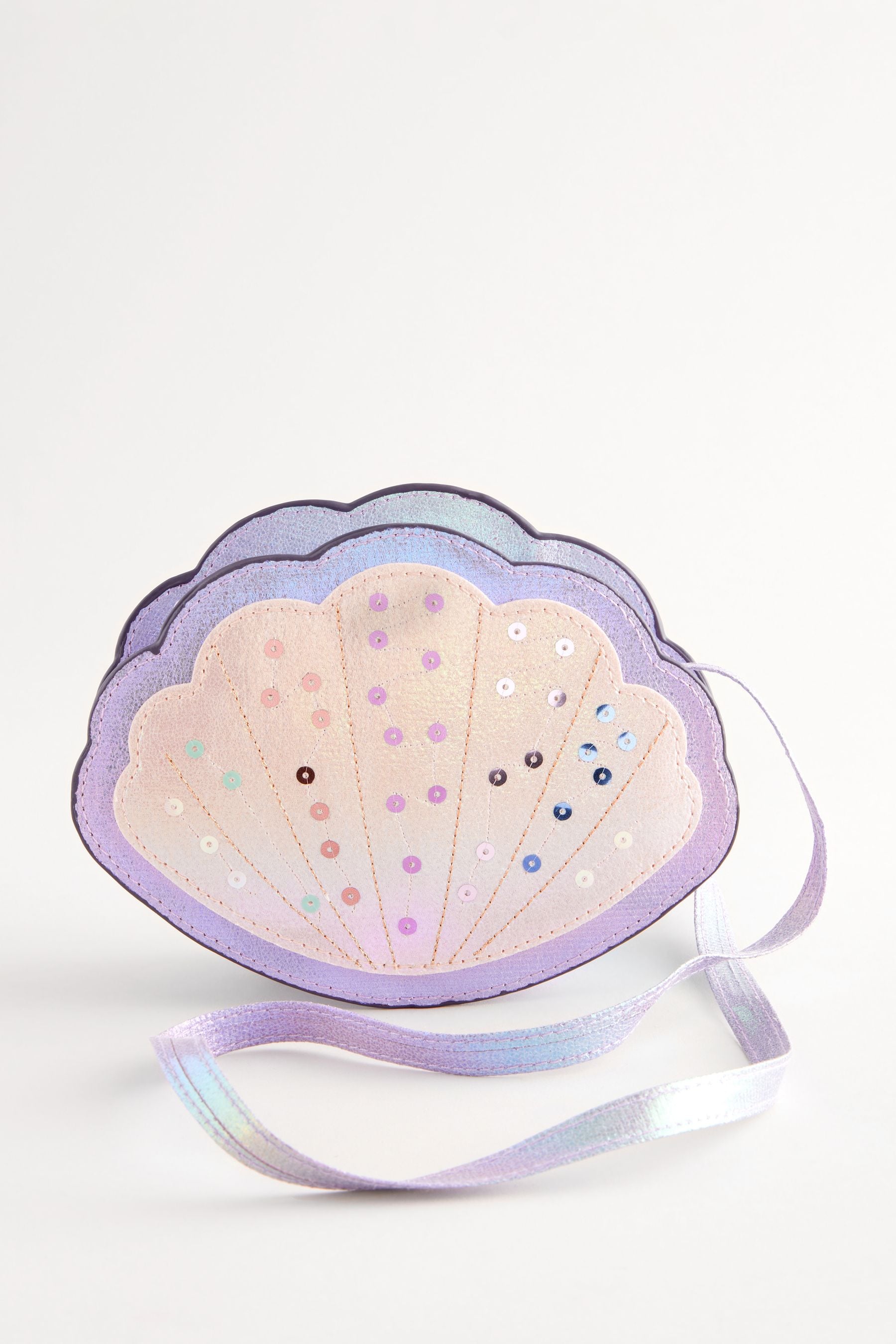 Purple Shell Sequin Bag