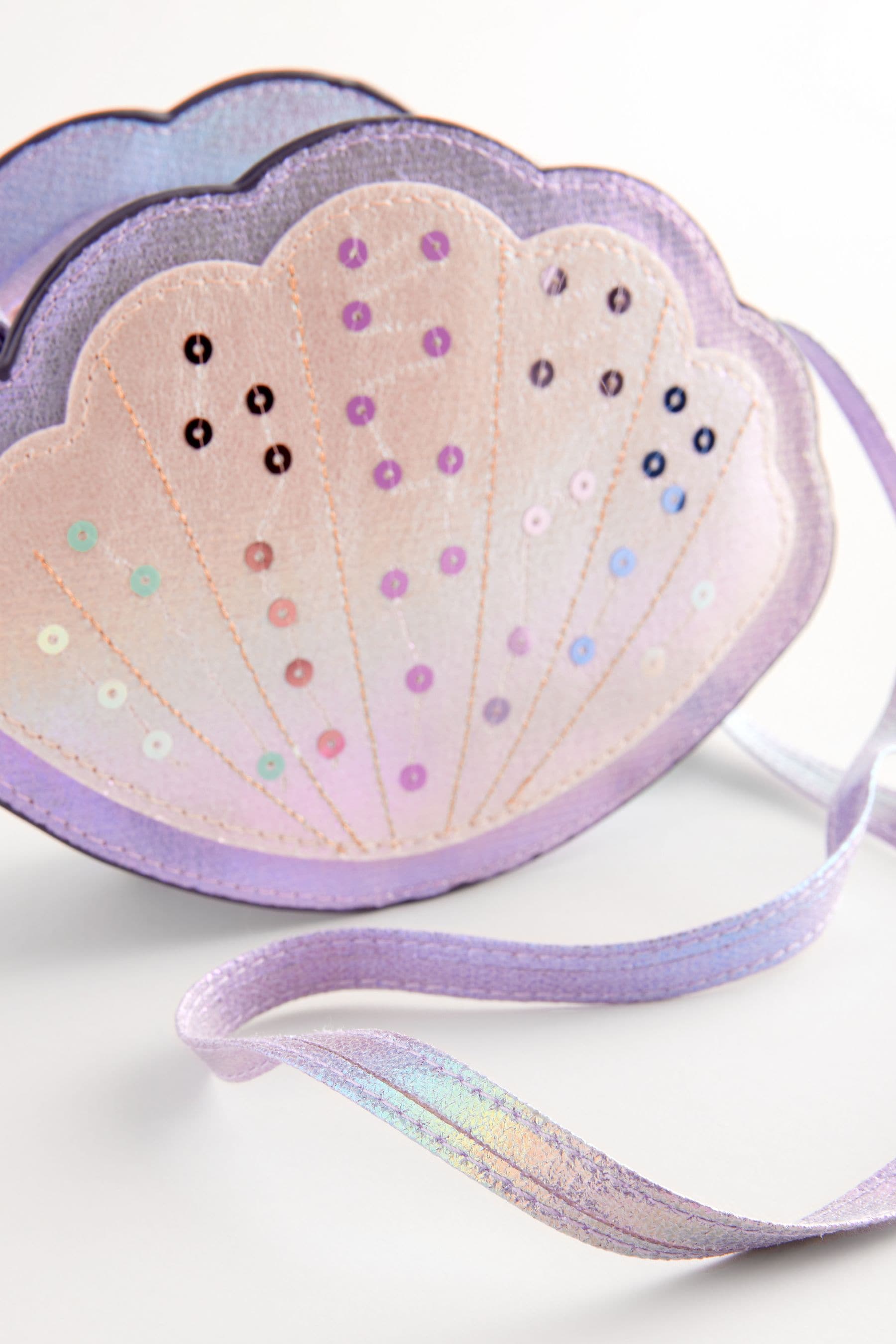 Purple Shell Sequin Bag