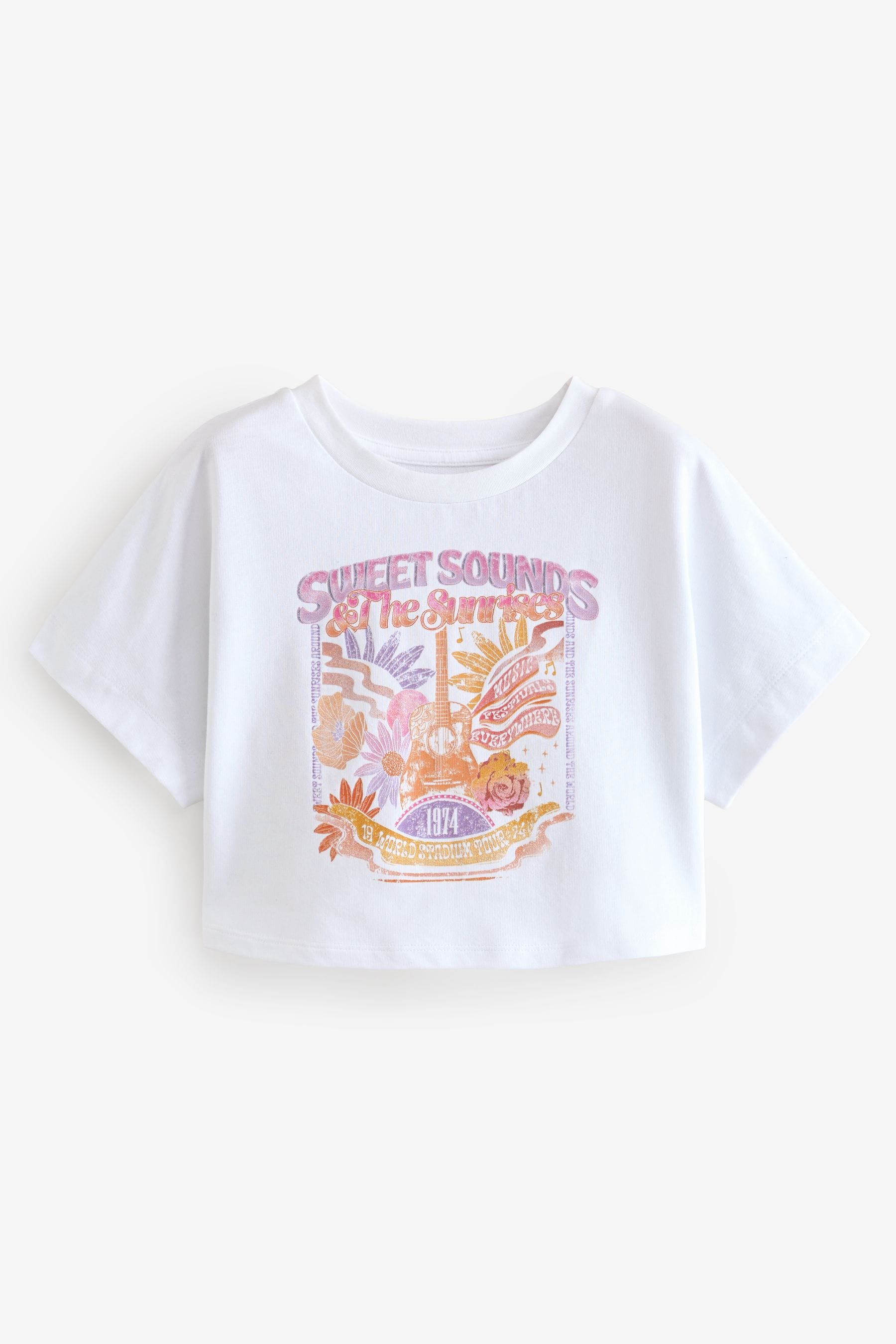 White Festival Graphic Boxy T-Shirt (3-16yrs)