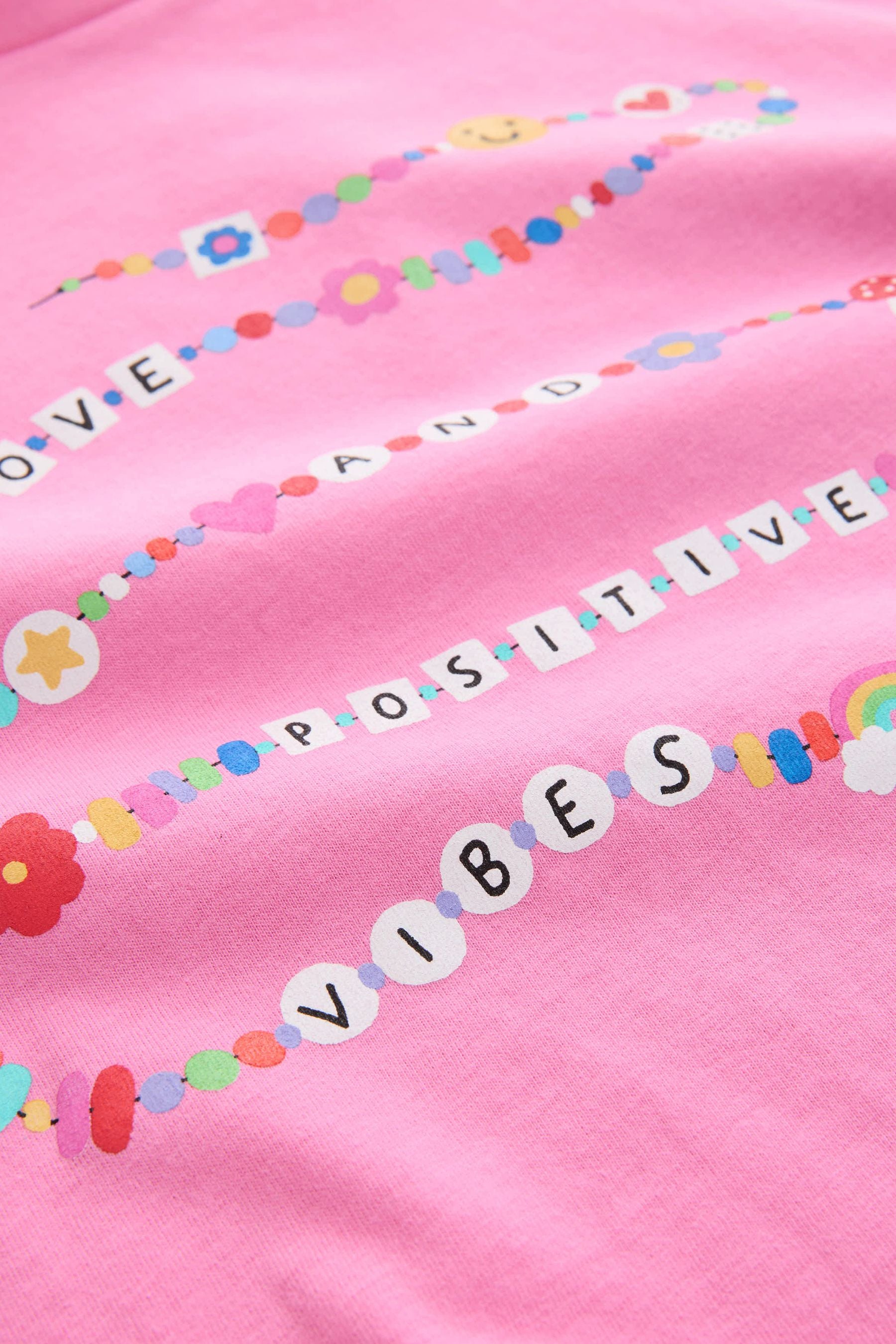 Pink Positive Vibes Graphic T-Shirt (3-16yrs)