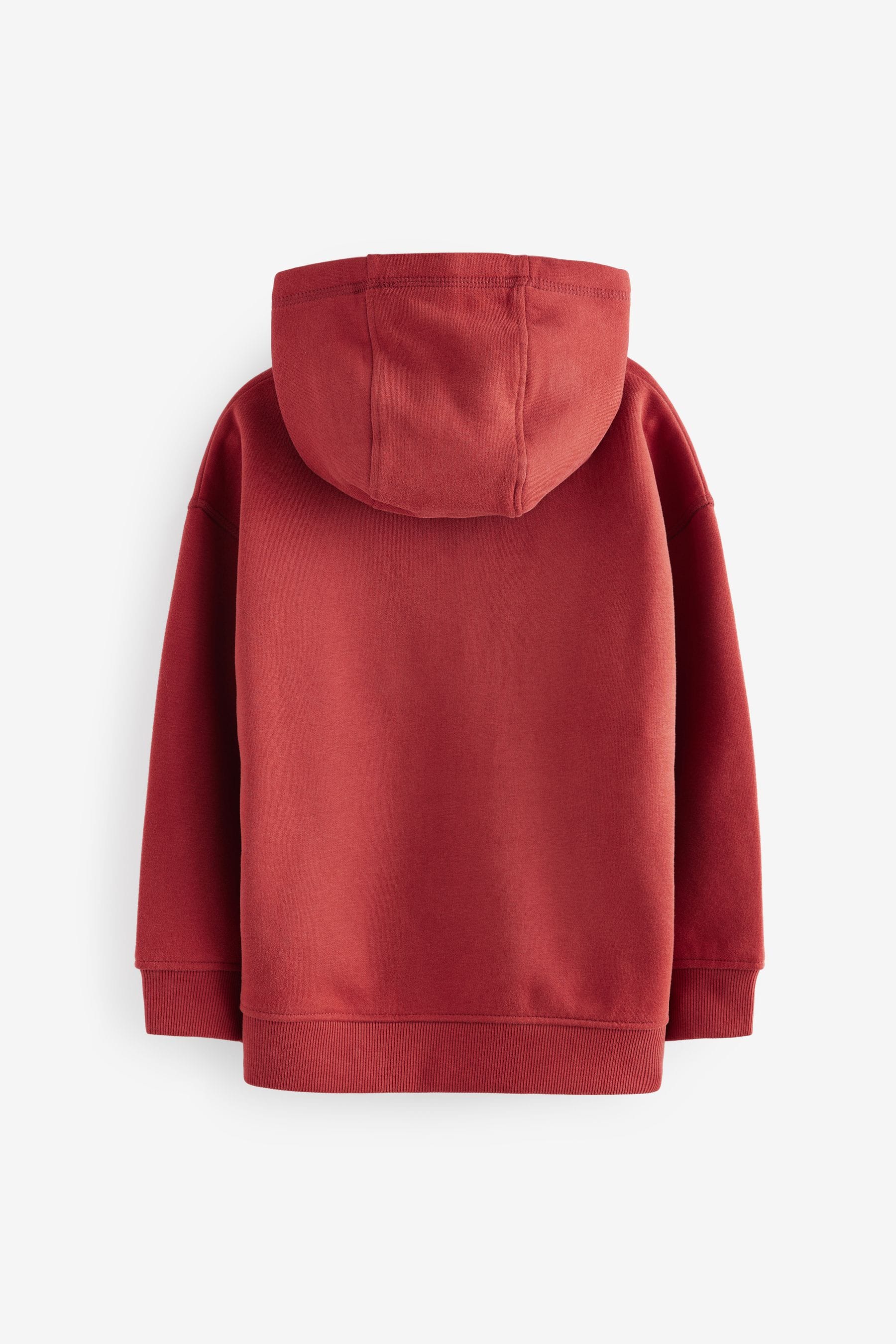 Rust Red Plain Jersey Hoodie (3-16yrs)