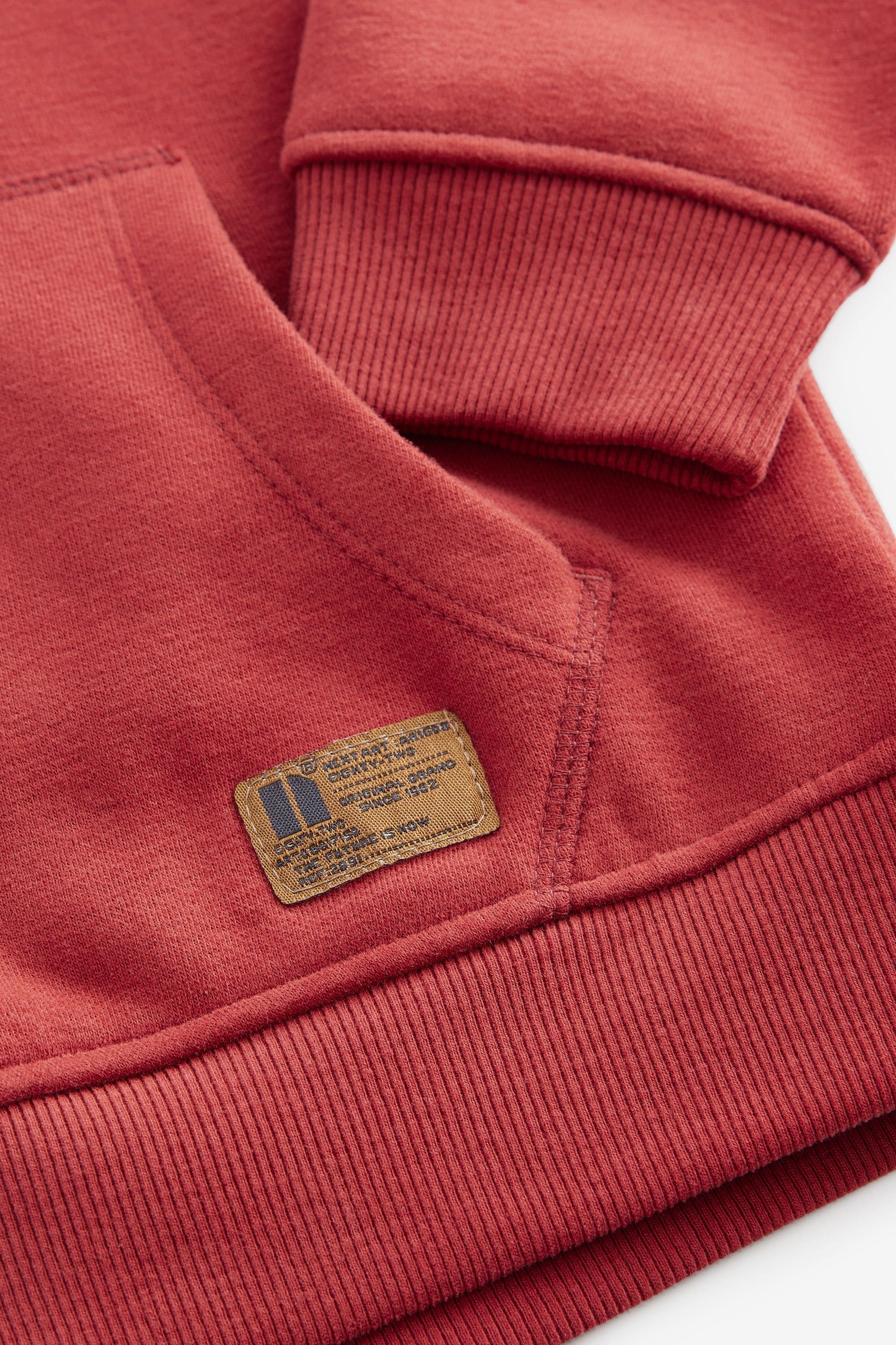 Rust Red Plain Jersey Hoodie (3-16yrs)