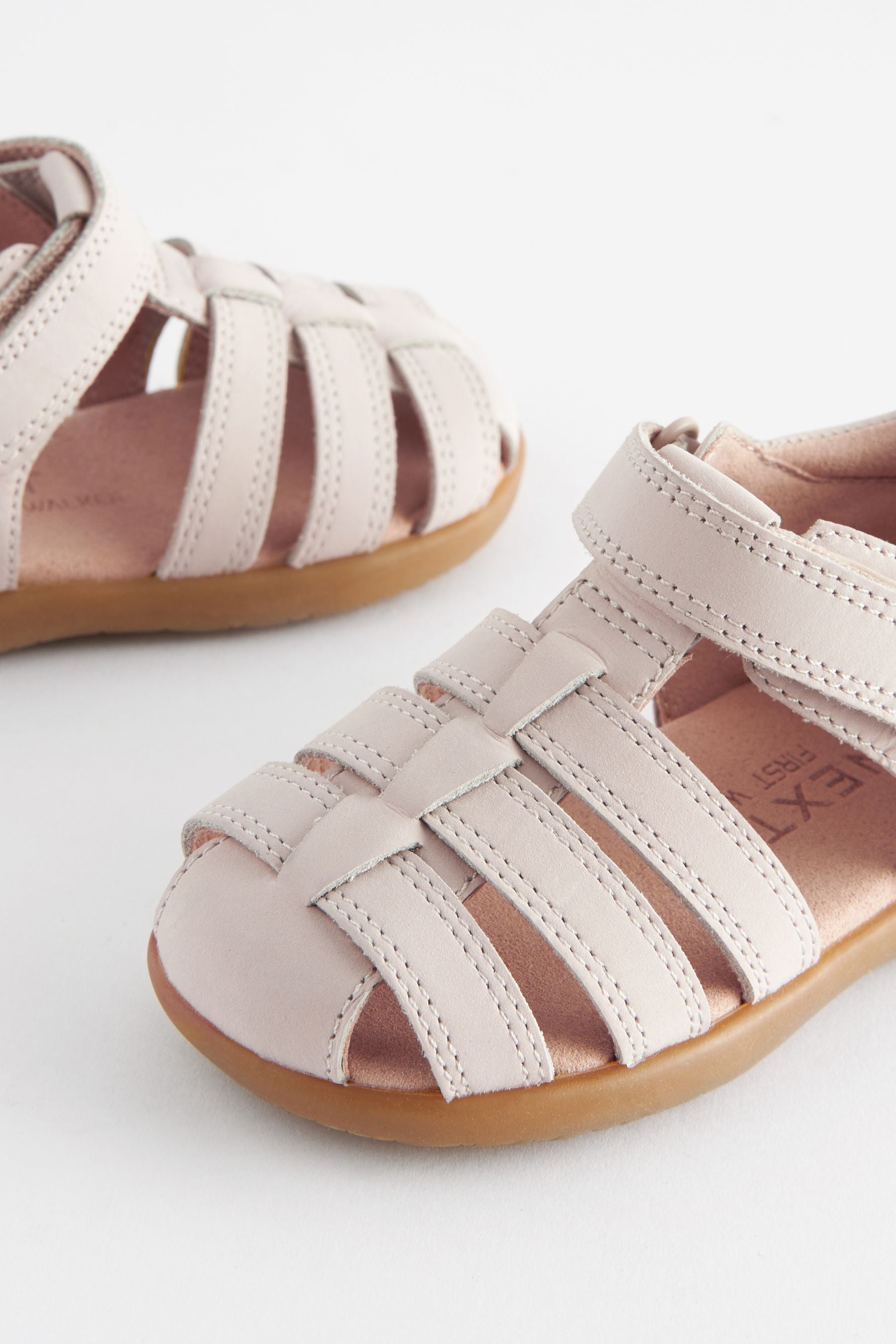 Stone Baby Touch Fastening Leather First Walker Sandals