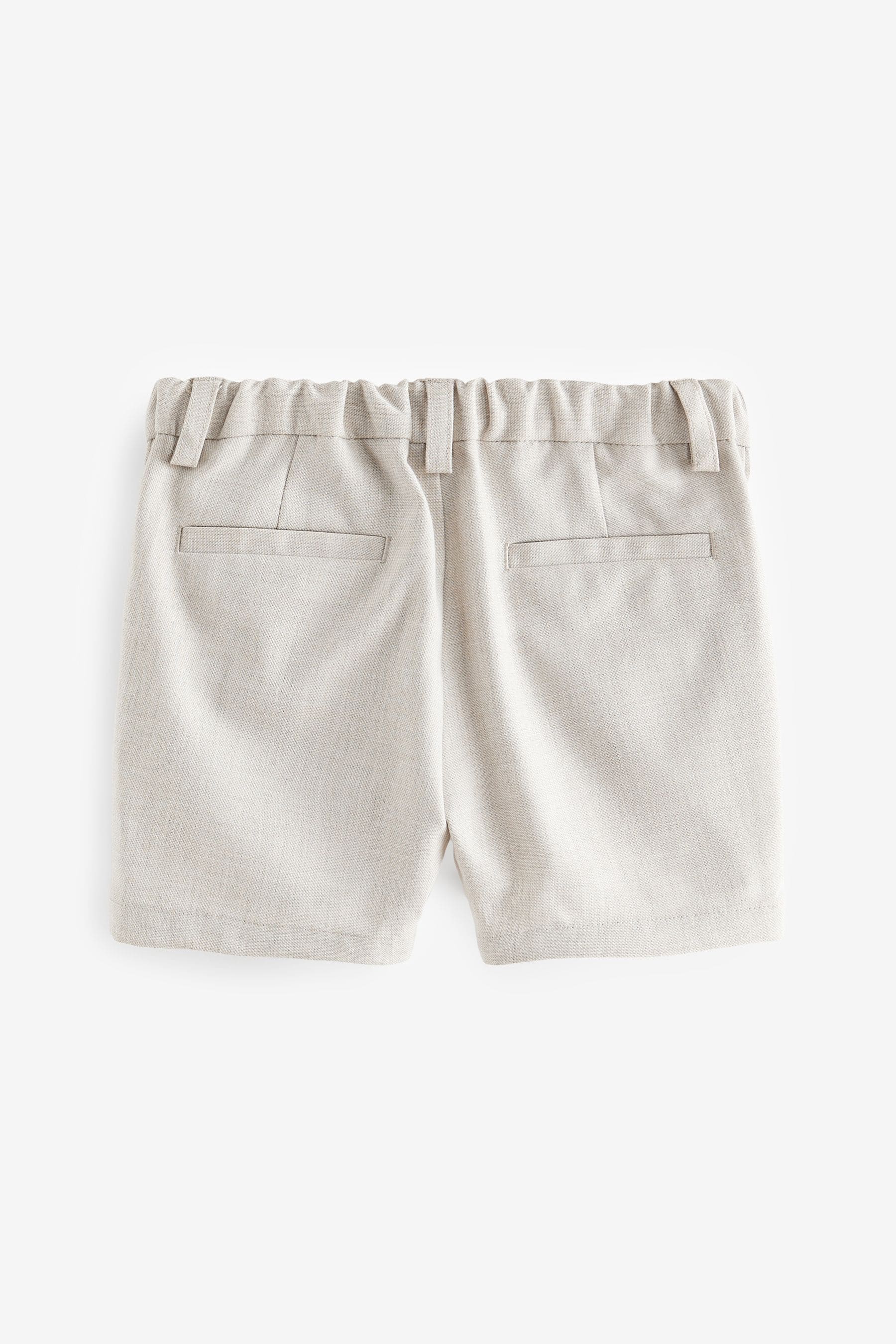 Neutral Formal Shorts With Linen (3mths-7yrs)