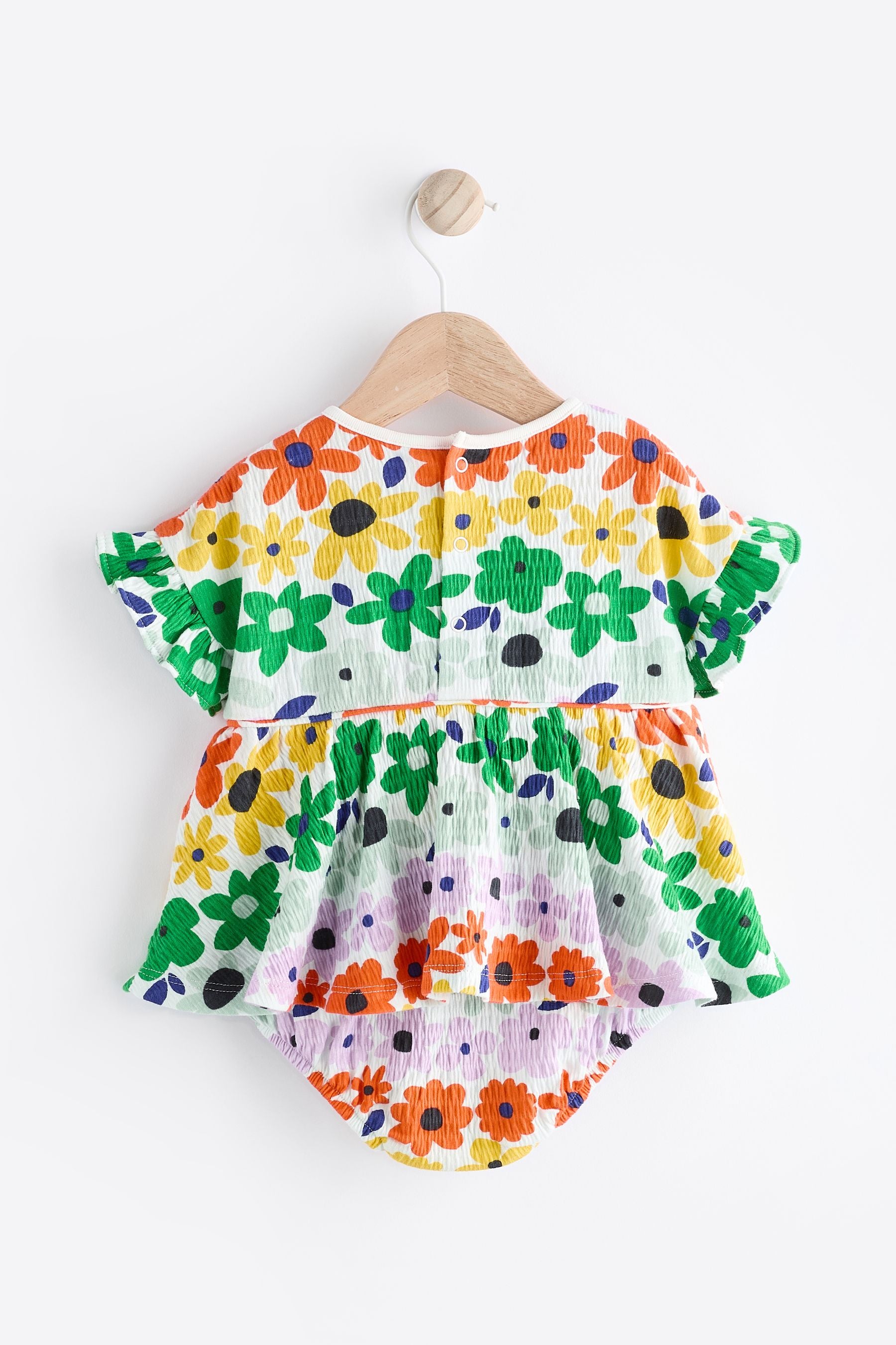 Multi Bright Floral Baby Skirted Romper