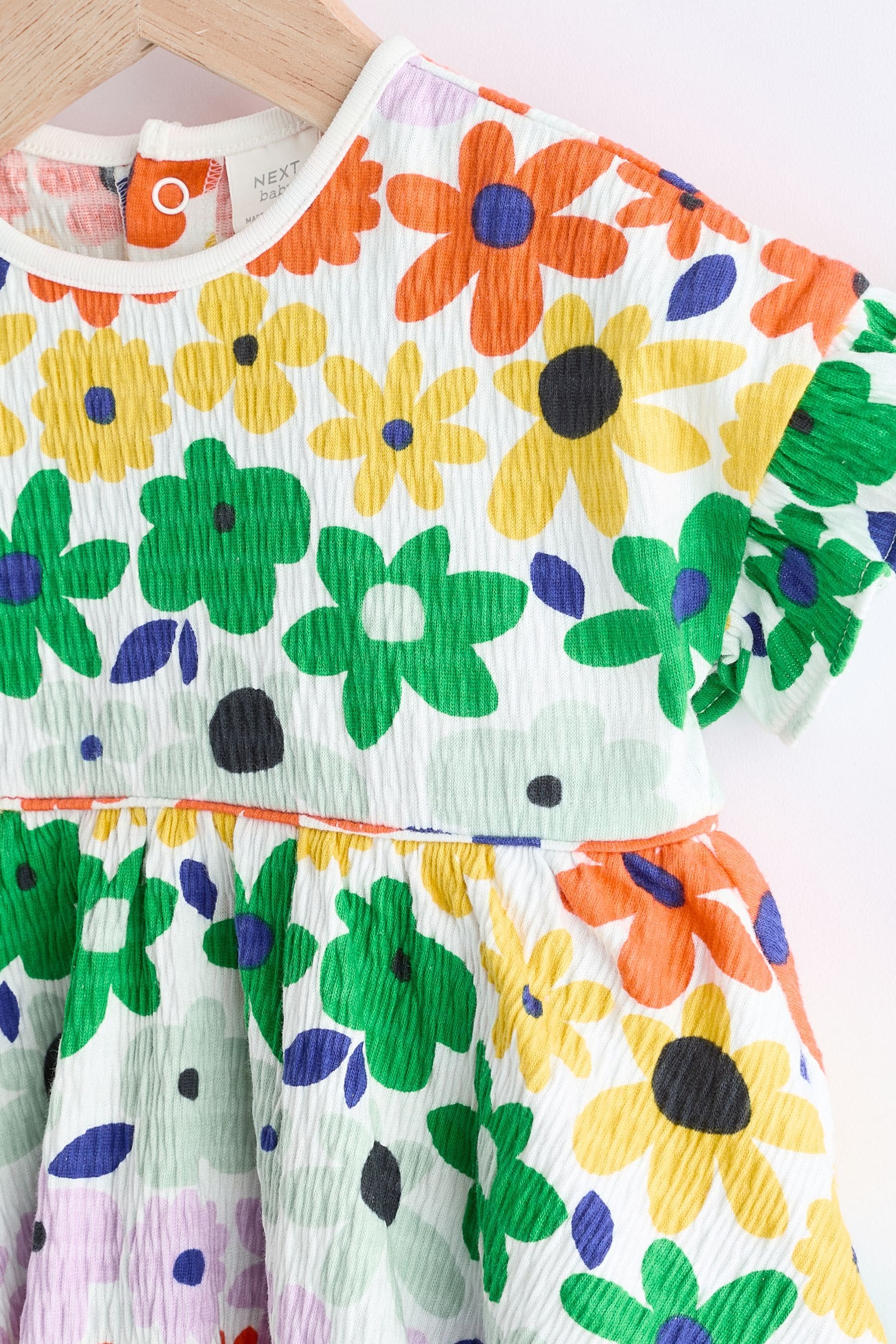 Multi Bright Floral Baby Skirted Romper