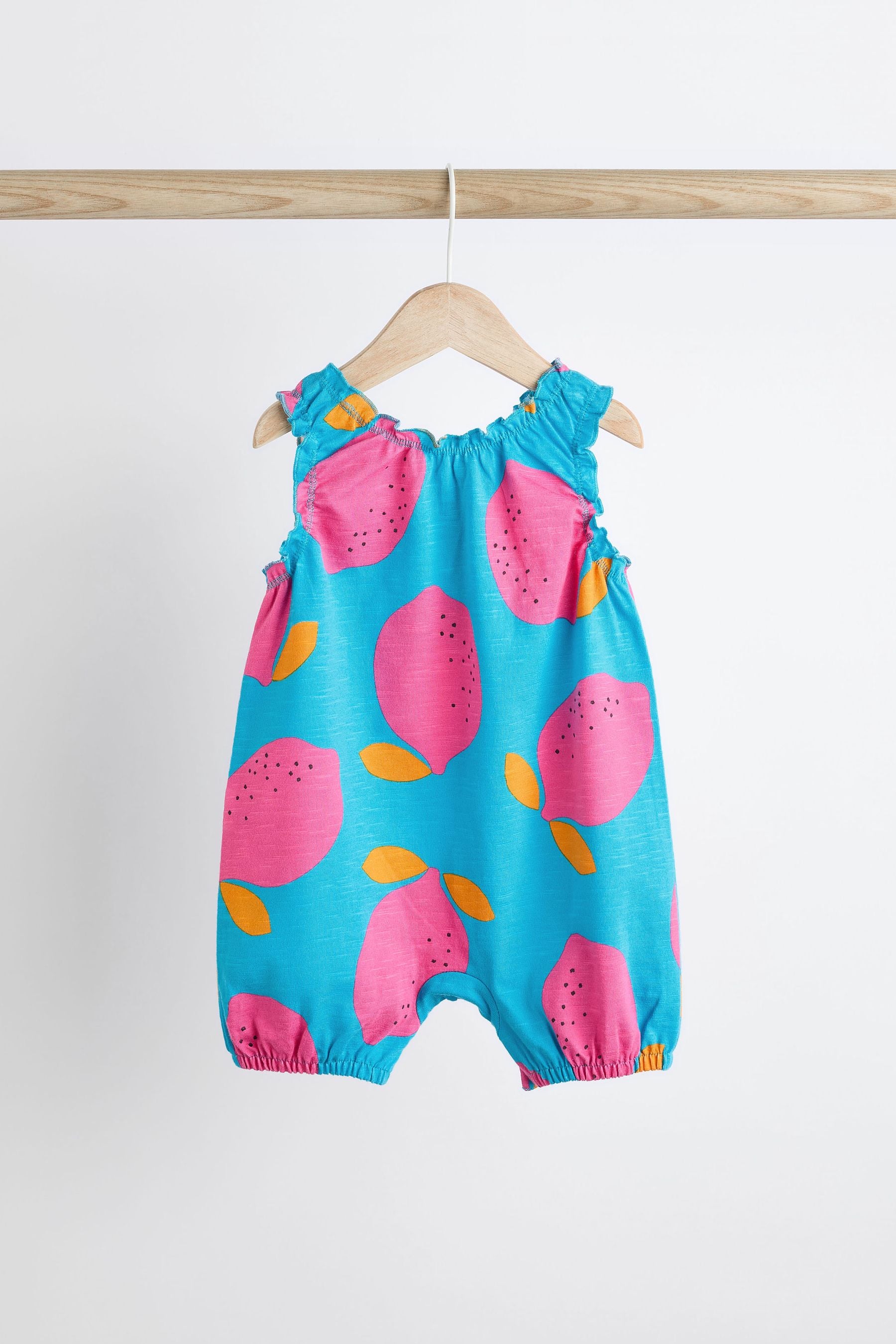 Multi Bright Fruit Baby Vest Rompers 3 Pack