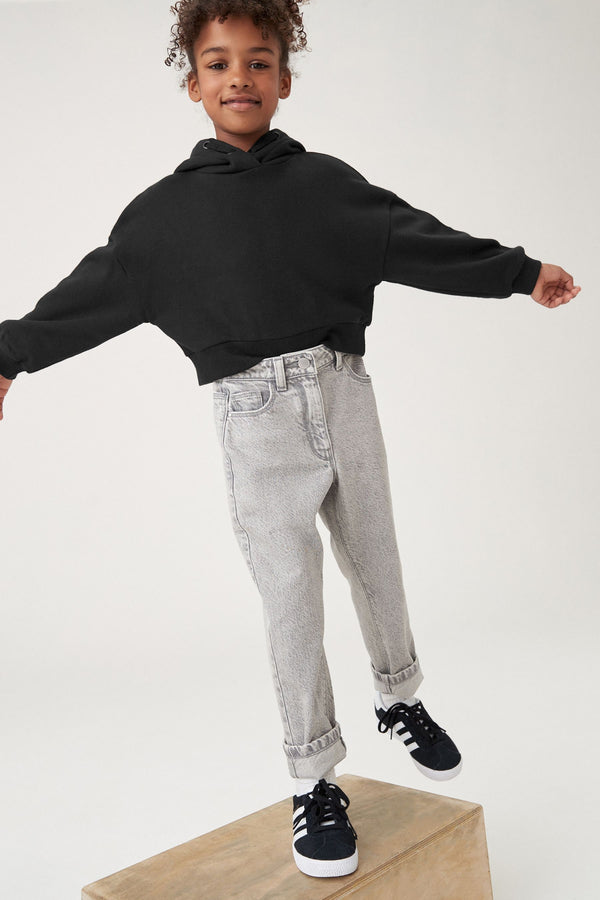 Black Cropped Hoodie (3-16yrs)