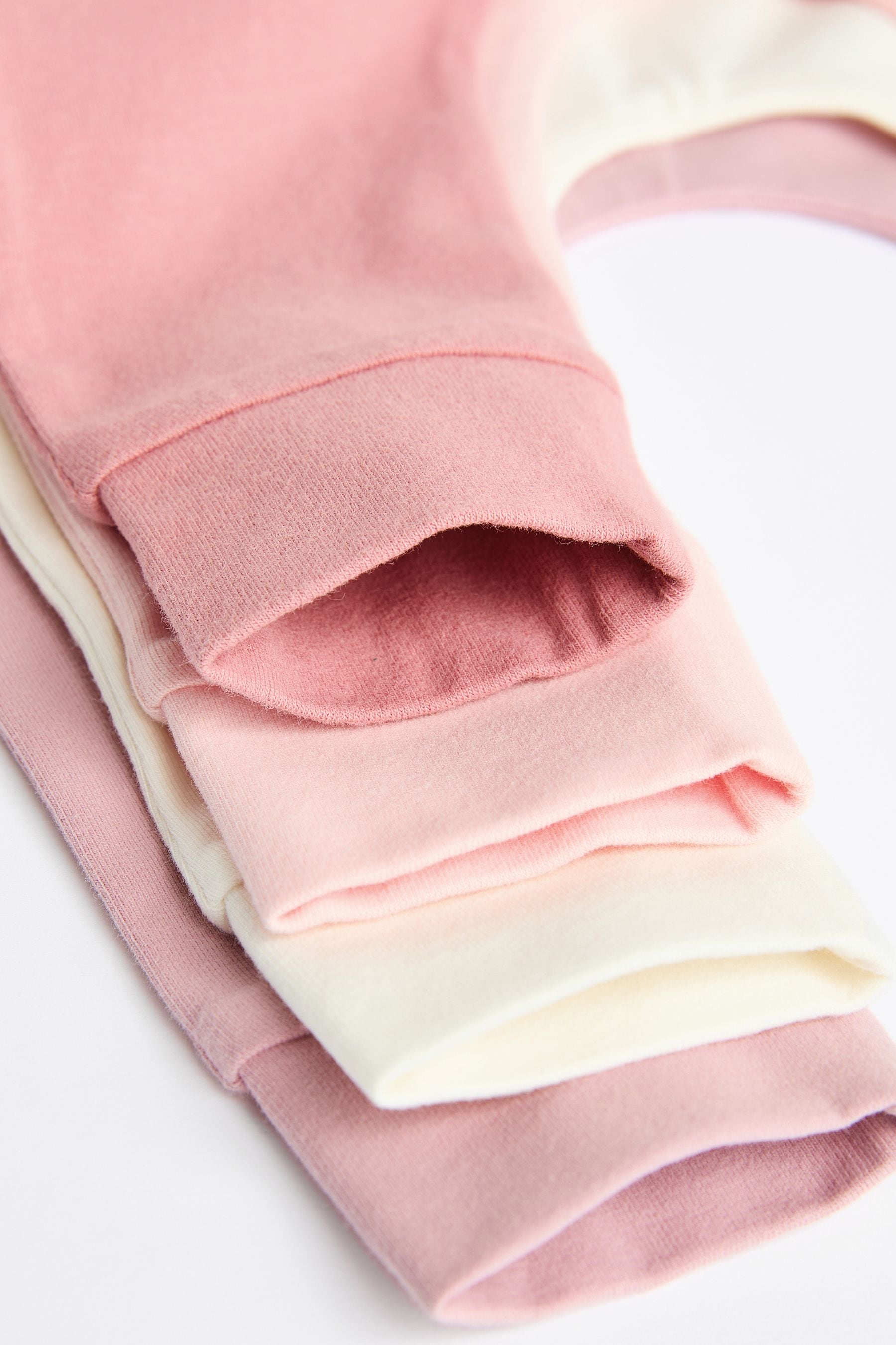 Pink Plain Baby Leggings 4 Pack