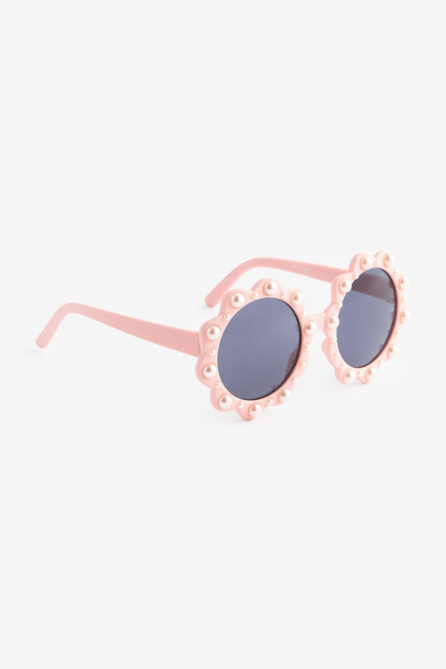 Peach Pink Flower Sunglasses