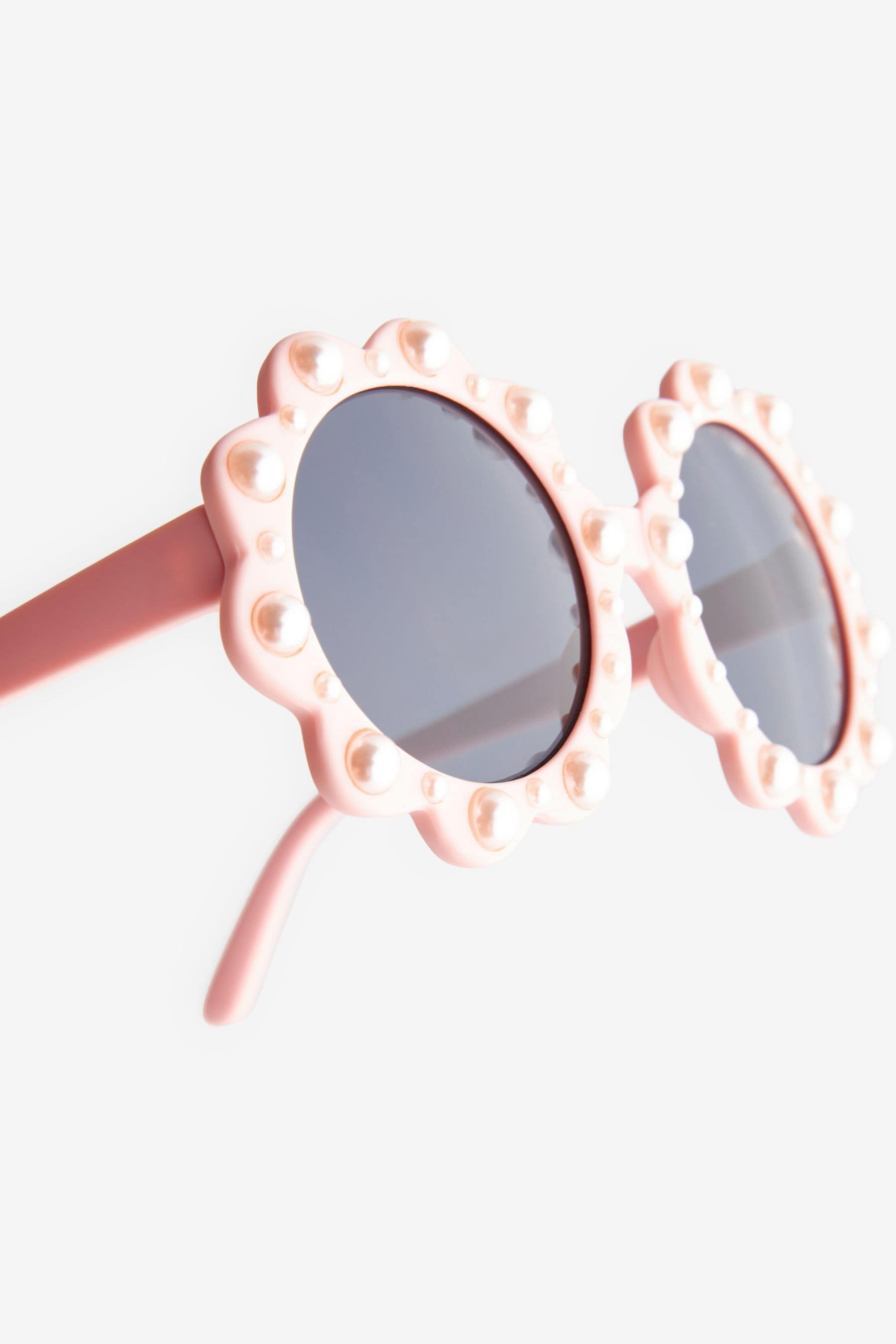 Peach Pink Flower Sunglasses