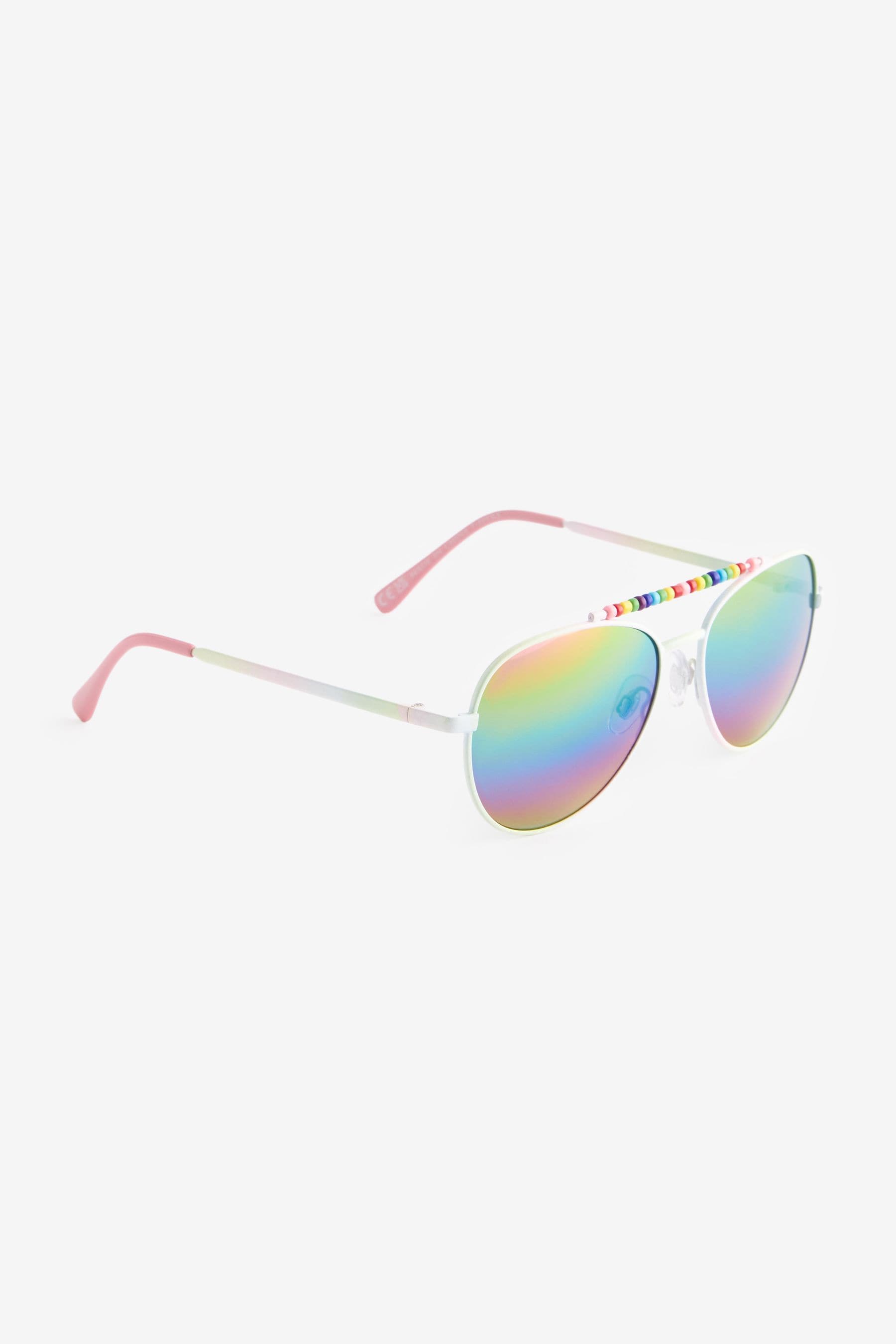 Pink Beaded Sunglasses