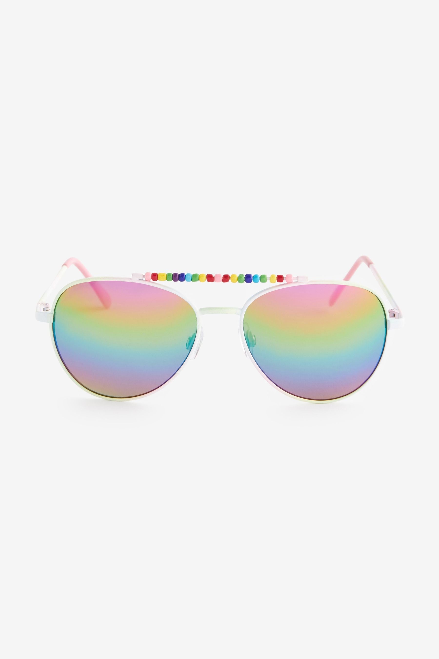 Pink Beaded Sunglasses