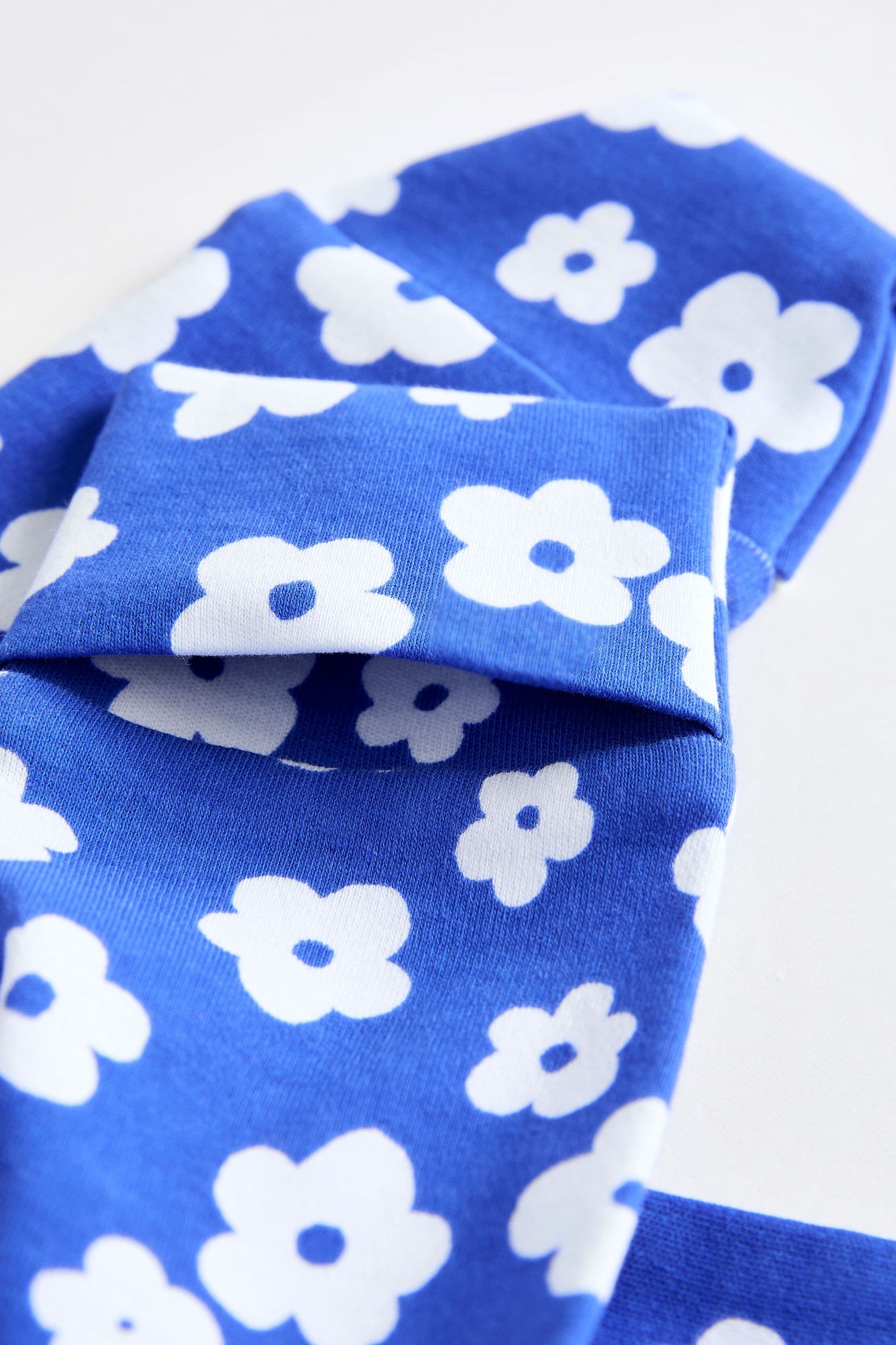 Blue Baby Footed Cotton Sleepsuits 5 Pack (0-2yrs)