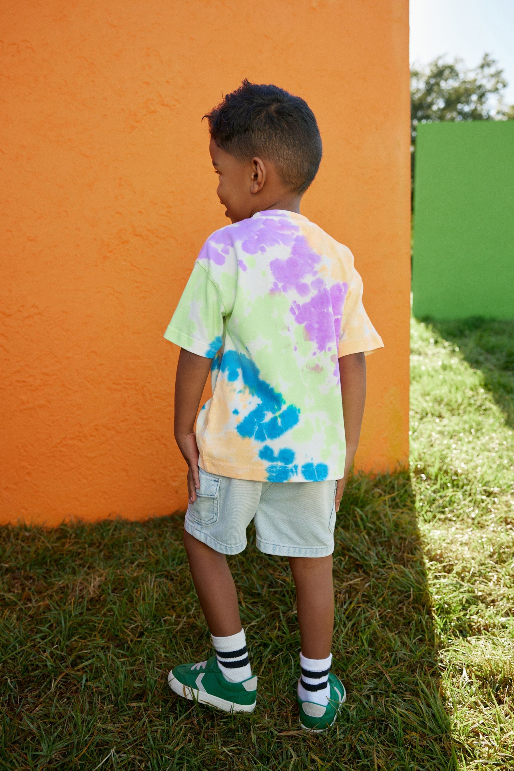 Multi Neon Tie Dye Short Sleeve T-Shirt (3mths-7yrs)