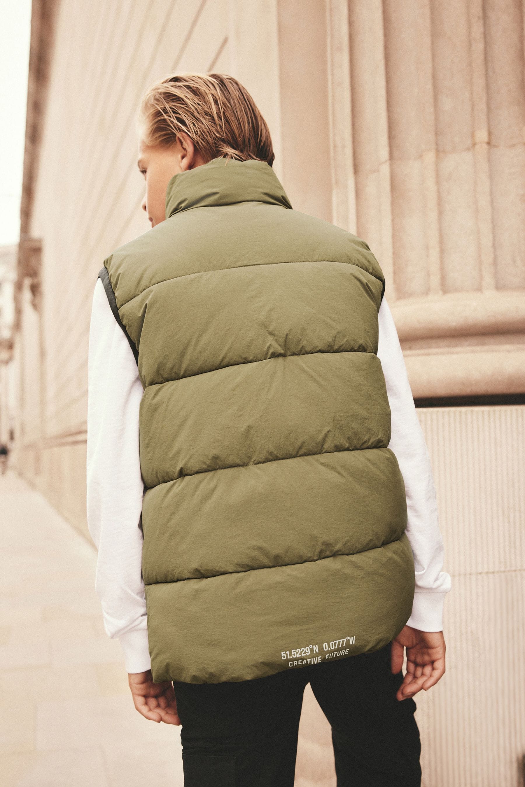 Khaki Green Padded Gilet (3-16yrs)