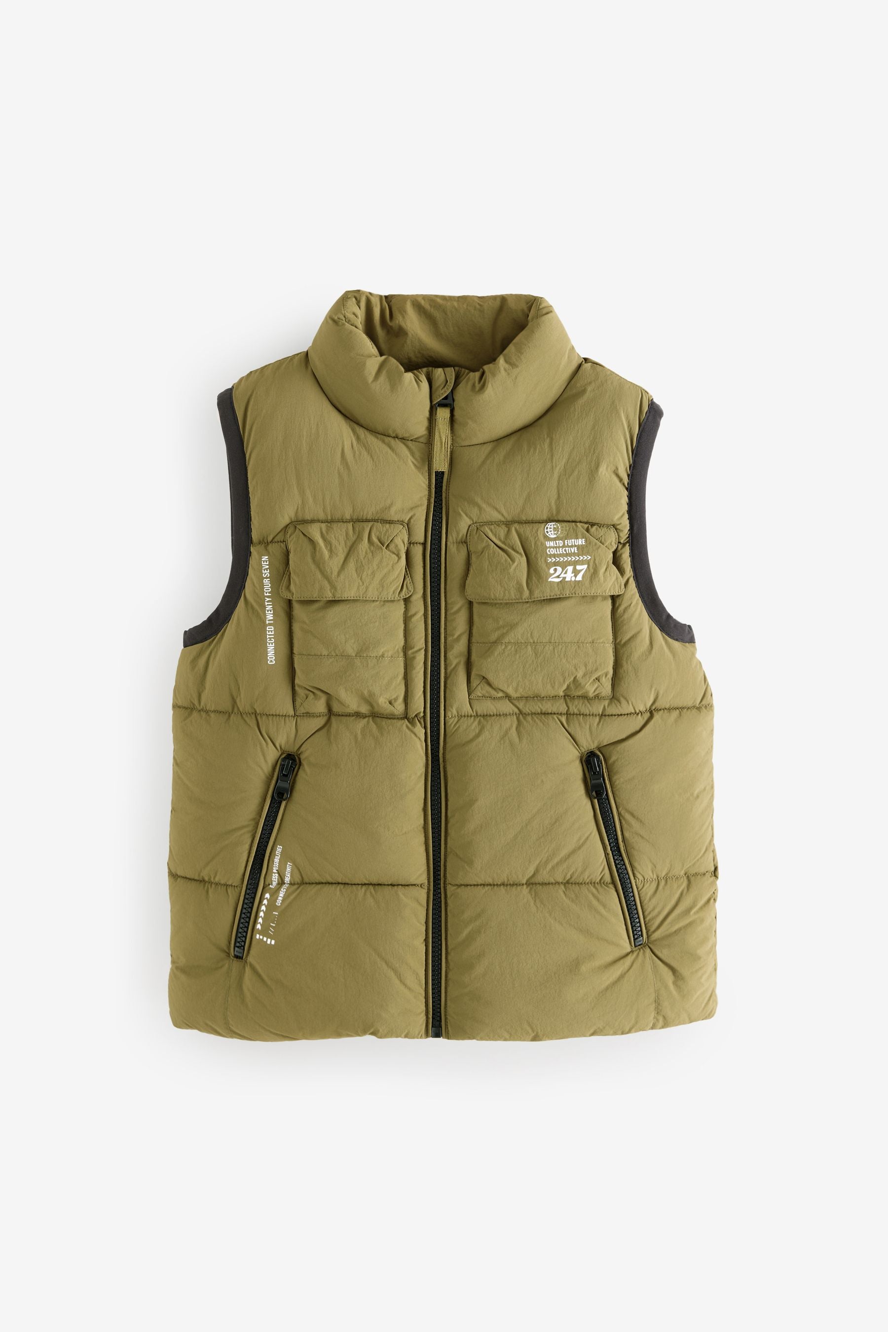 Khaki Green Padded Gilet (3-16yrs)