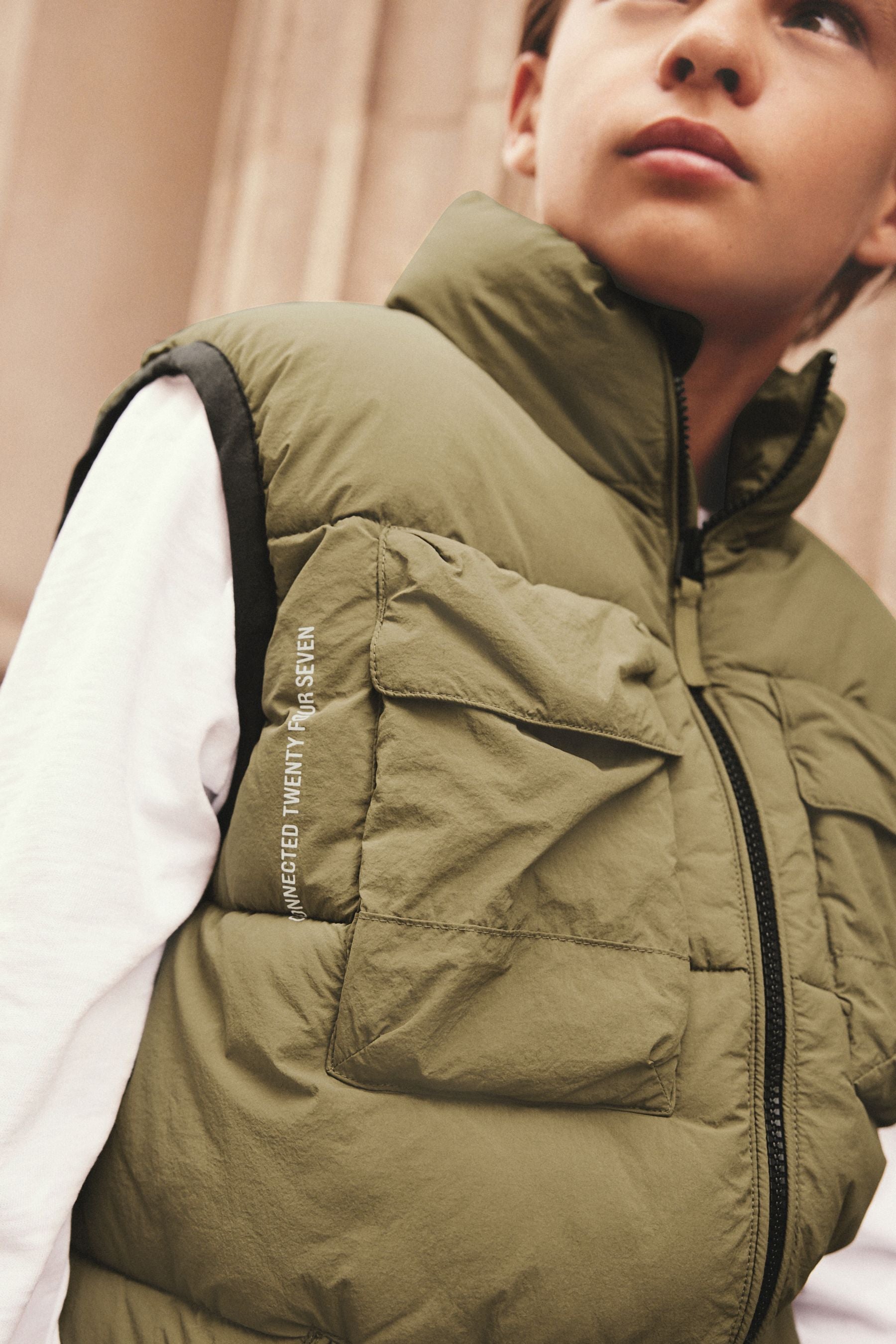 Khaki Green Padded Gilet (3-16yrs)