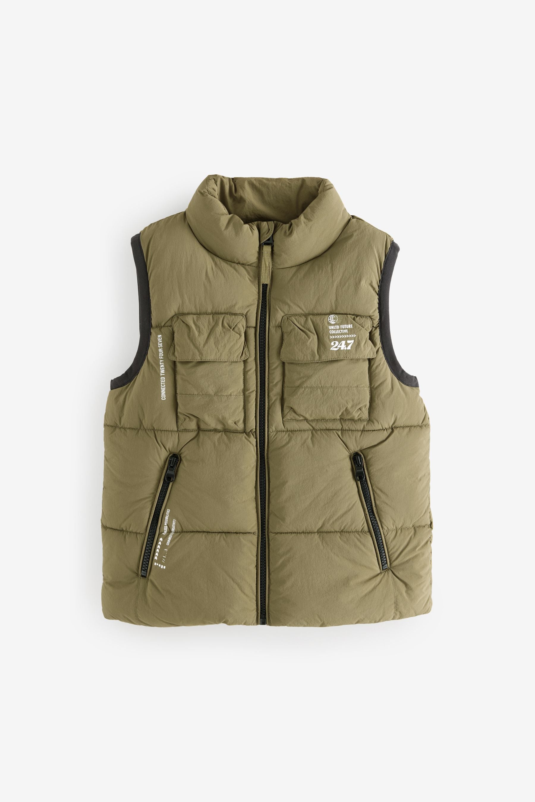 Khaki Green Padded Gilet (3-16yrs)