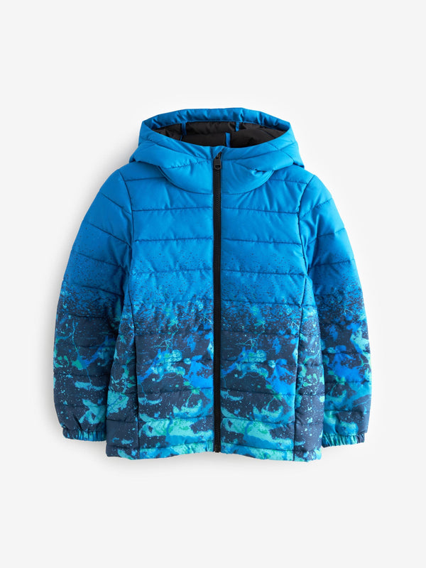 Cobalt Blue Quilted Midweight Hooded Jacket (3-16yrs)