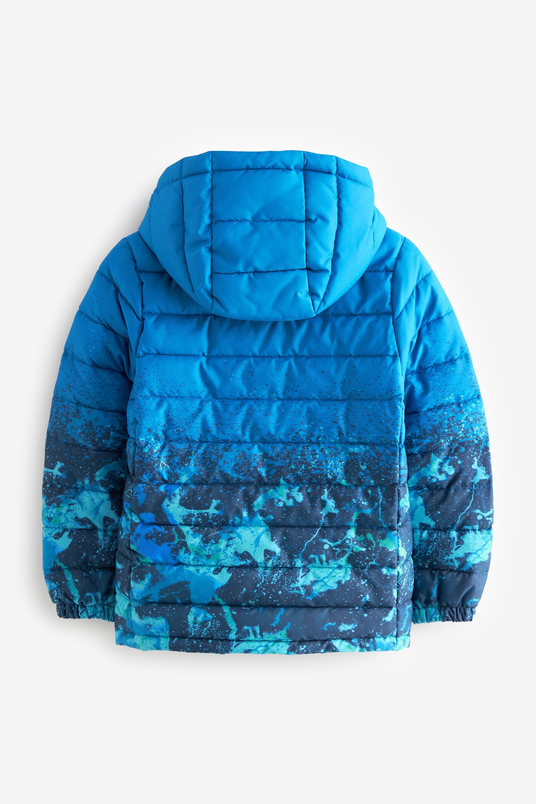 Cobalt Blue Quilted Midweight Hooded Jacket (3-17yrs)