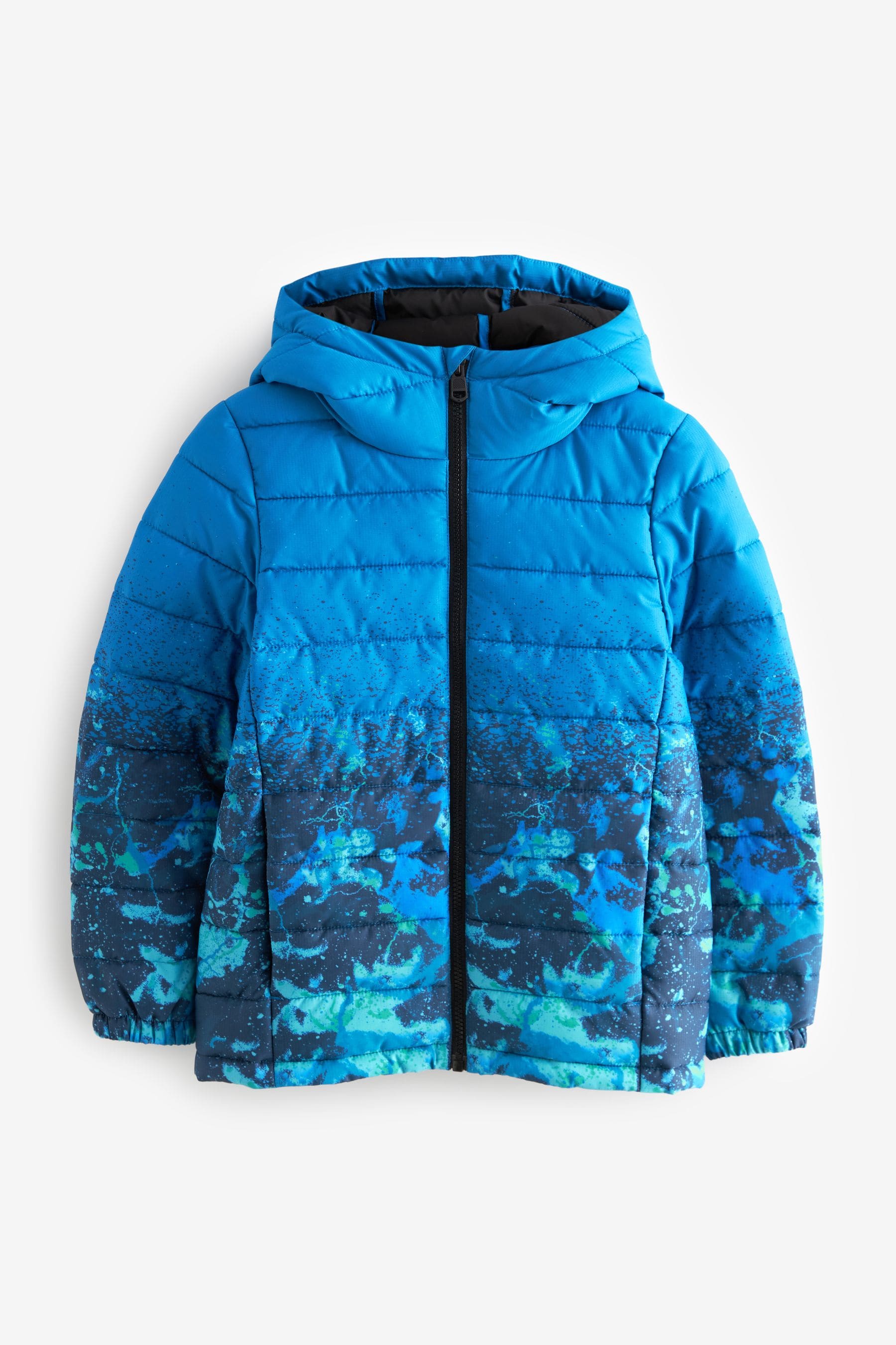 Cobalt Blue Quilted Midweight Hooded Jacket (3-17yrs)