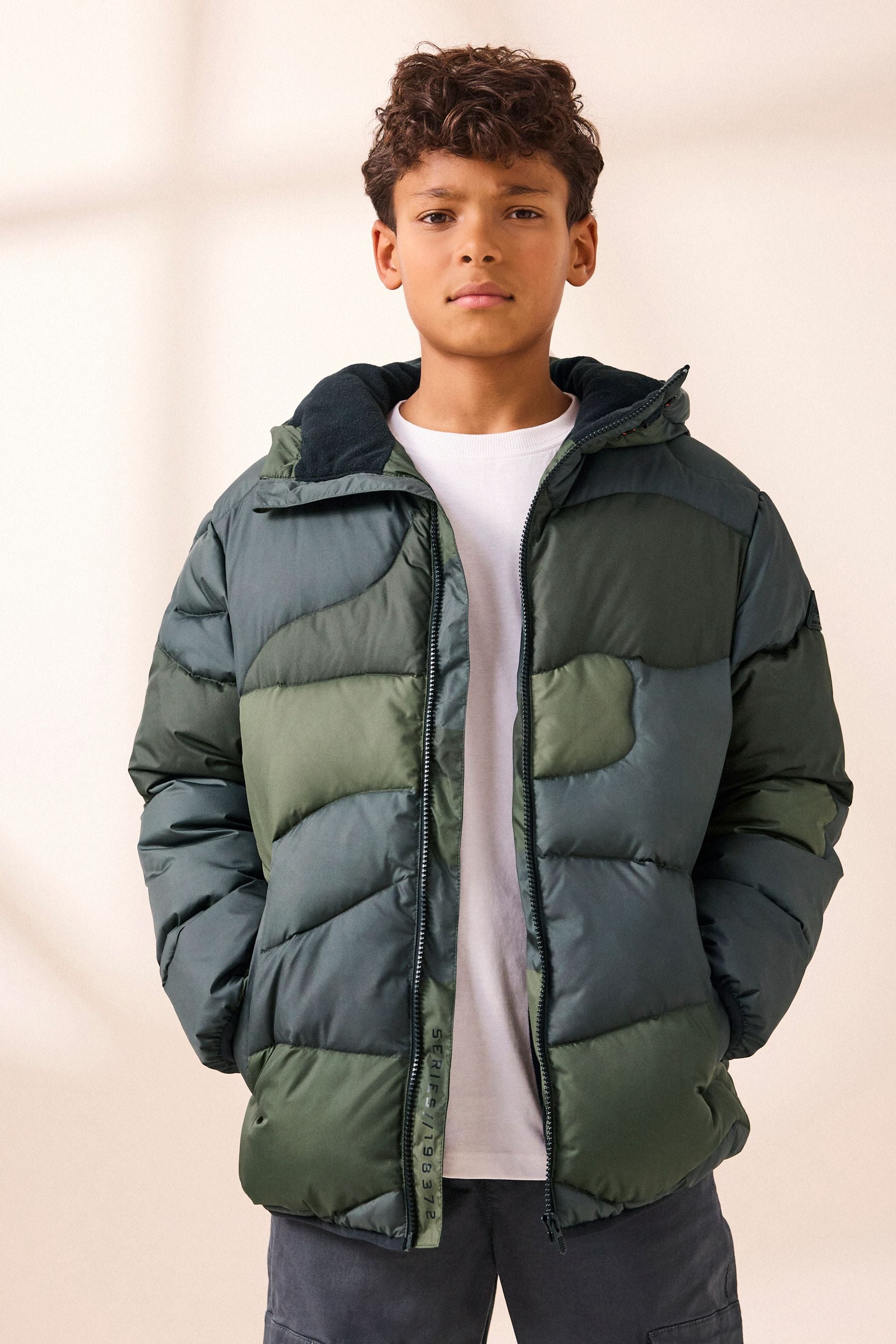 Khaki Quilted Puffer Jacket (3-16yrs)