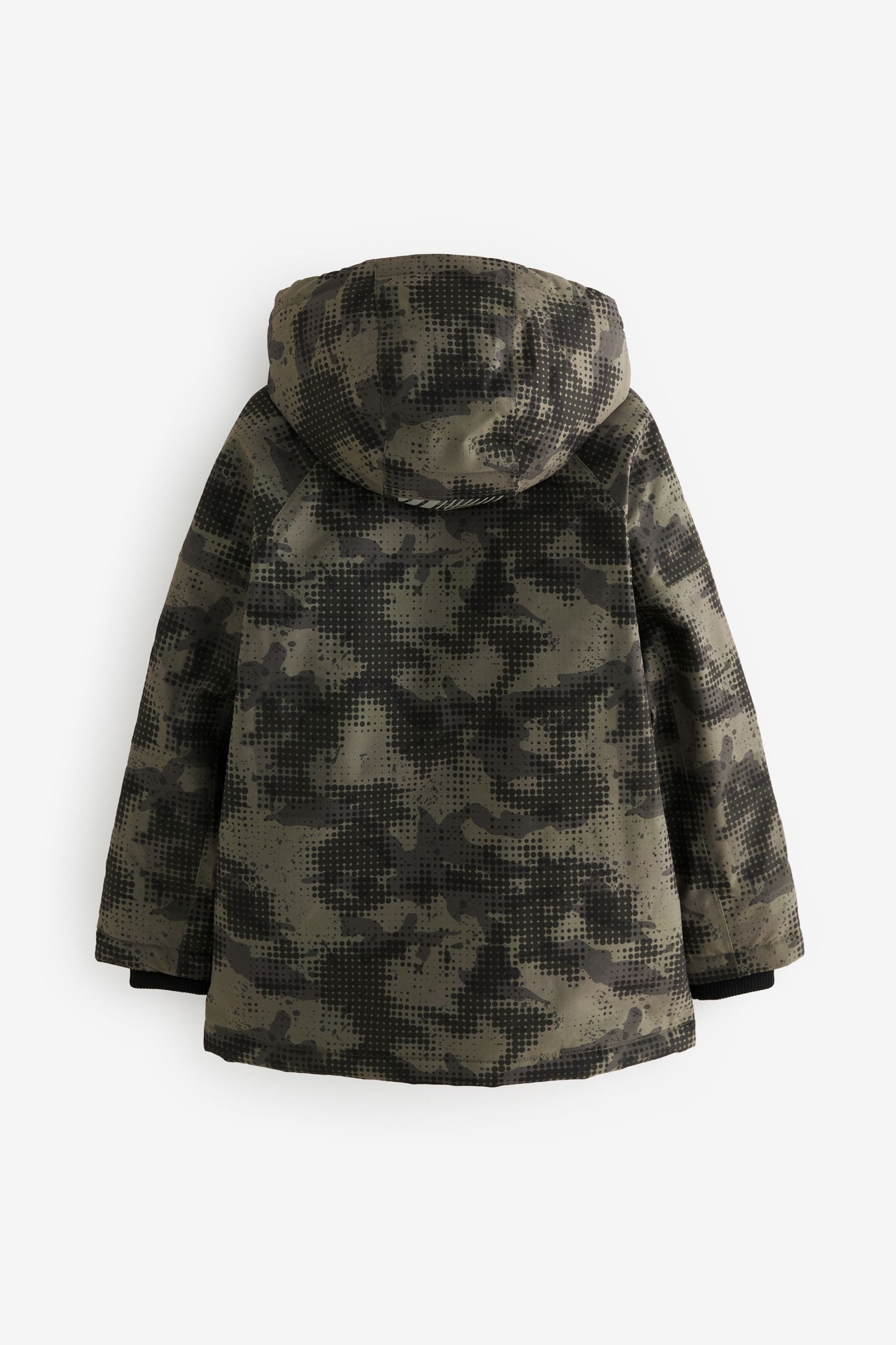 Neutral Abstract Camo Heavyweight Waterproof Jacket (3-16yrs)