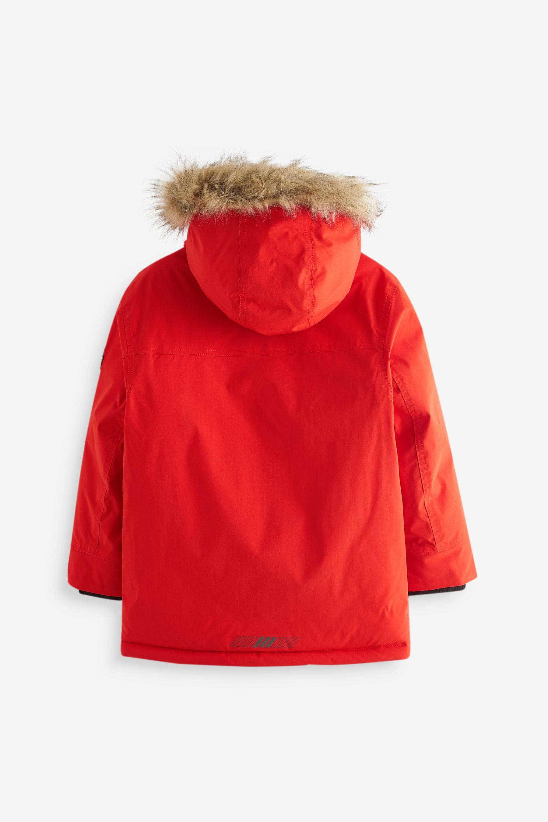 Orange Faux Fur Parka Coat (3-16yrs)