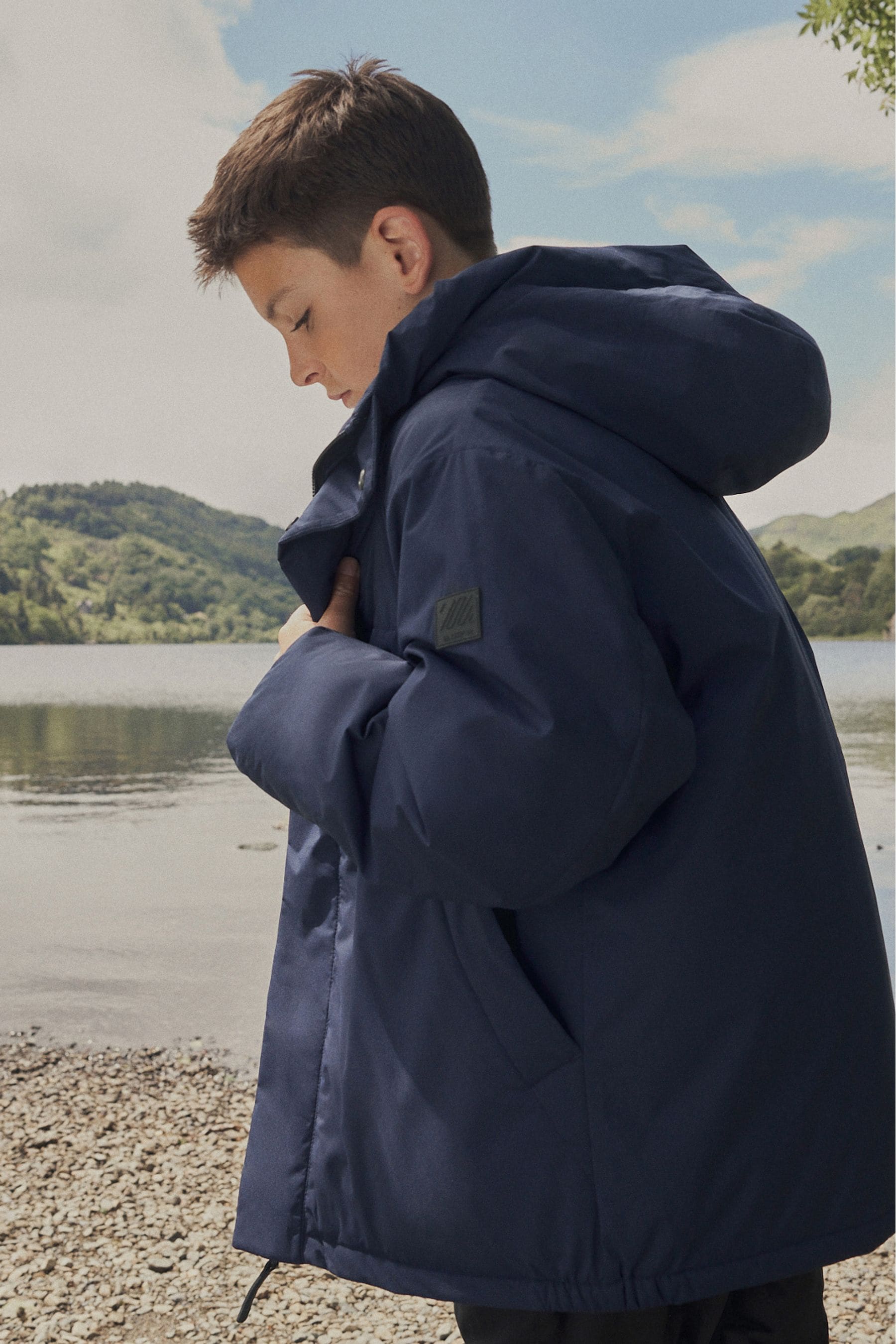 Navy Padded Puffer Coat (3-16yrs)