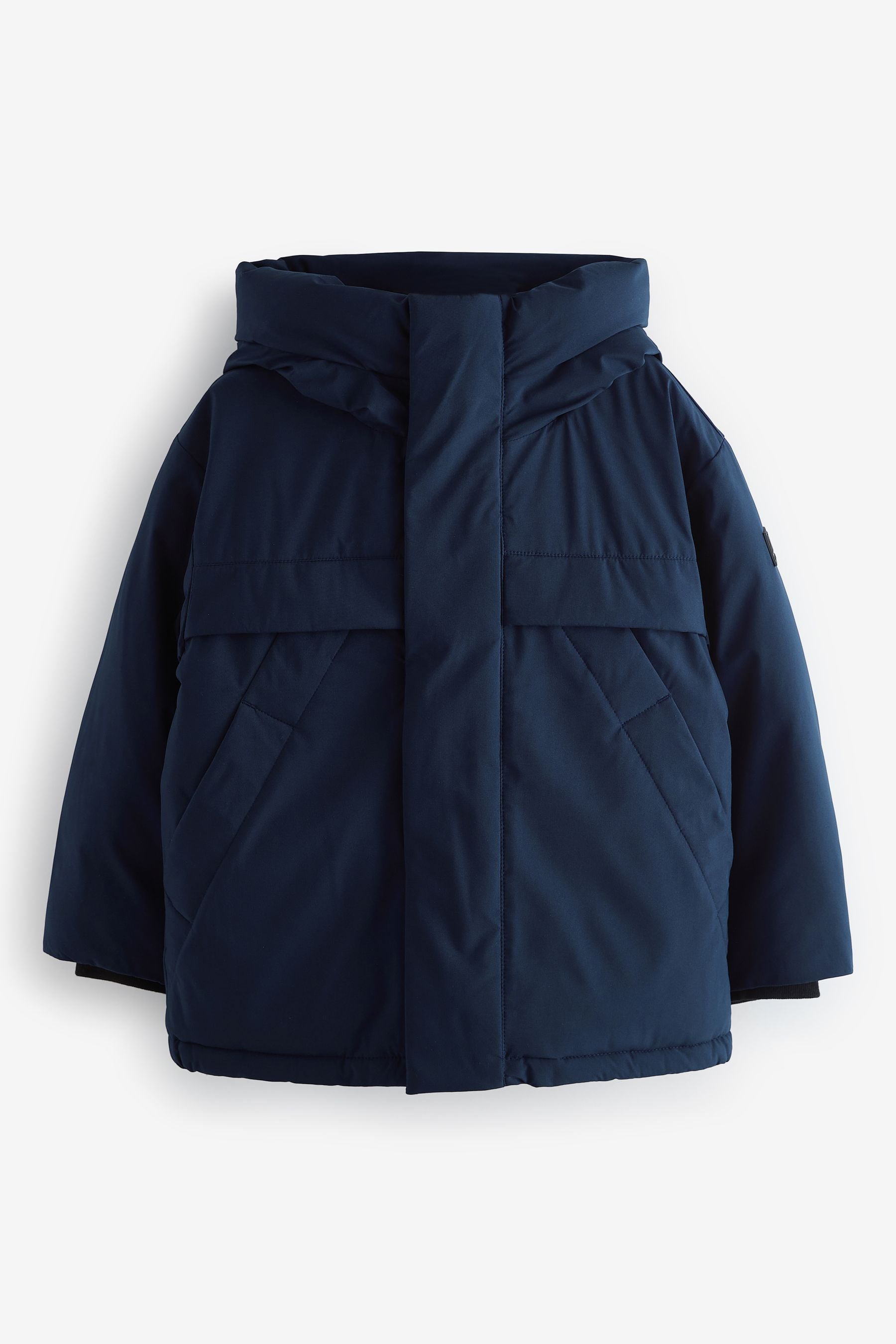 Navy Padded Puffer Coat (3-16yrs)