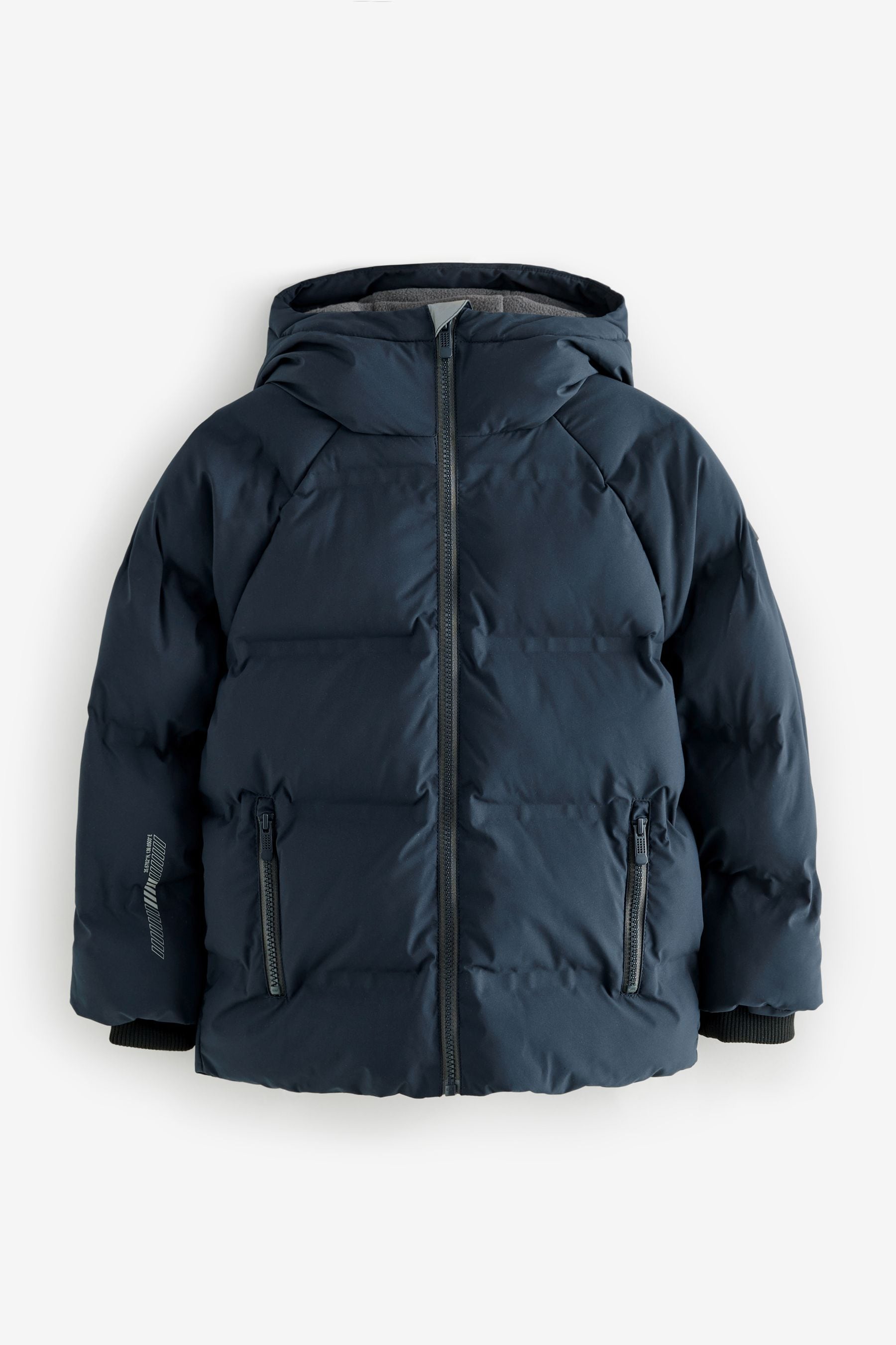 Navy Fleece Lined Padded Puffer Jacket (3-17yrs)