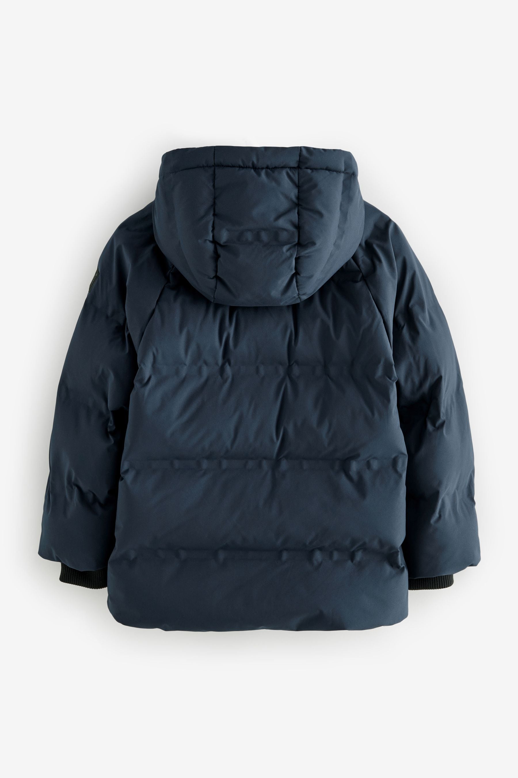 Navy Fleece Lined Padded Puffer Jacket (3-17yrs)