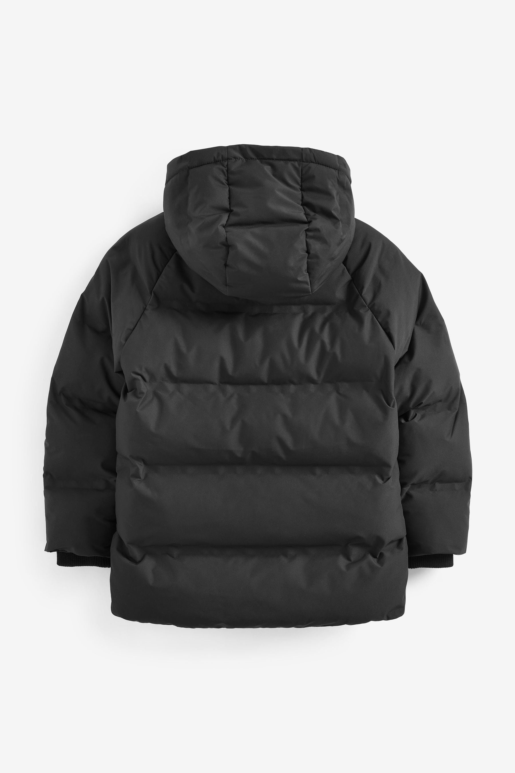 Black Fleece Lined Padded Puffer Jacket (3-17yrs)