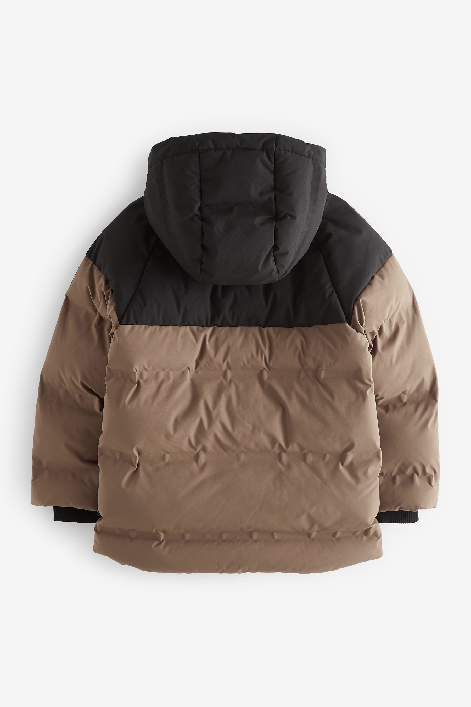 Tan Brown Fleece Lined Padded Puffer Jacket (3-17yrs)