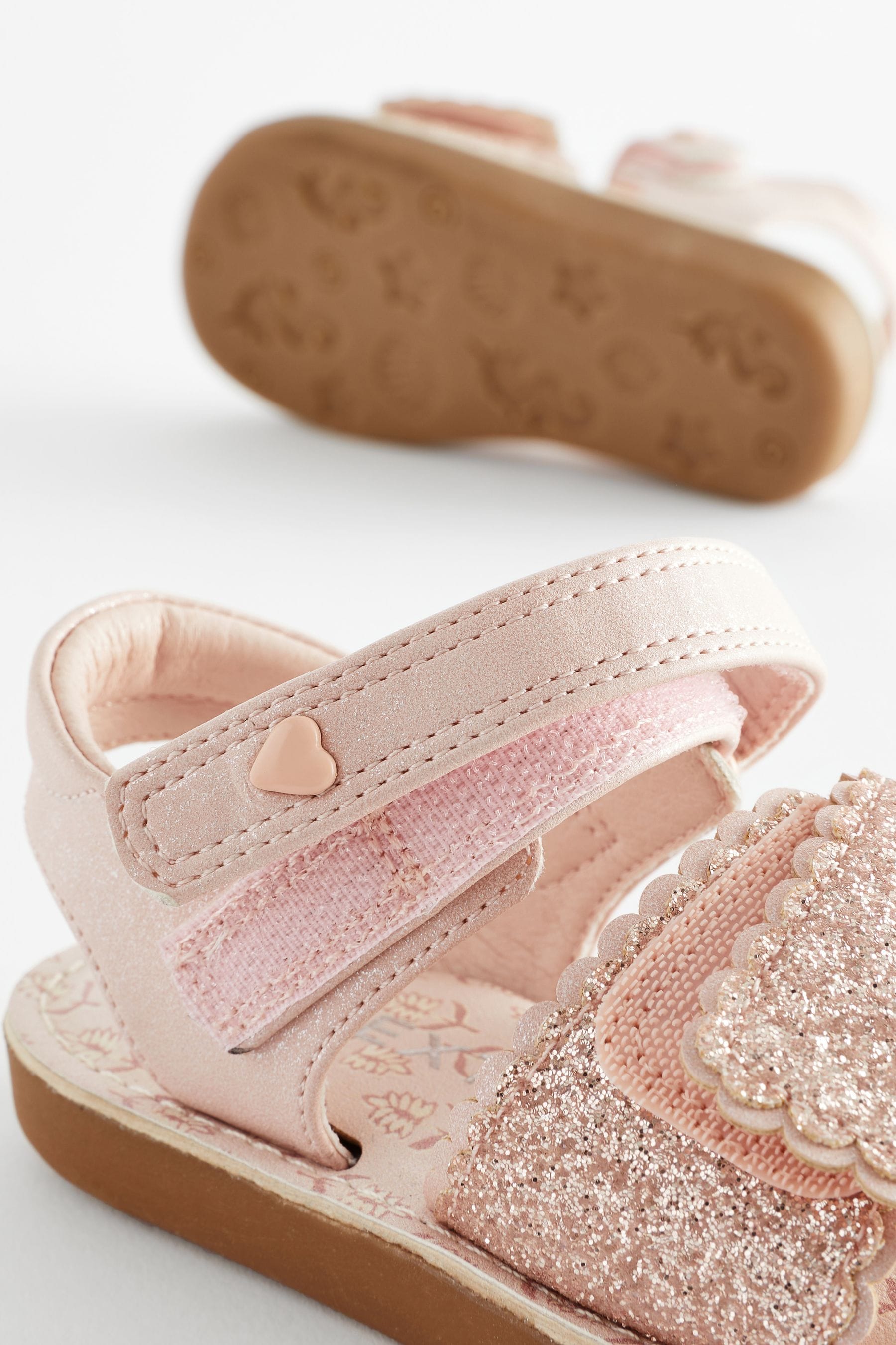 Pink Glitter Occasion Sandals