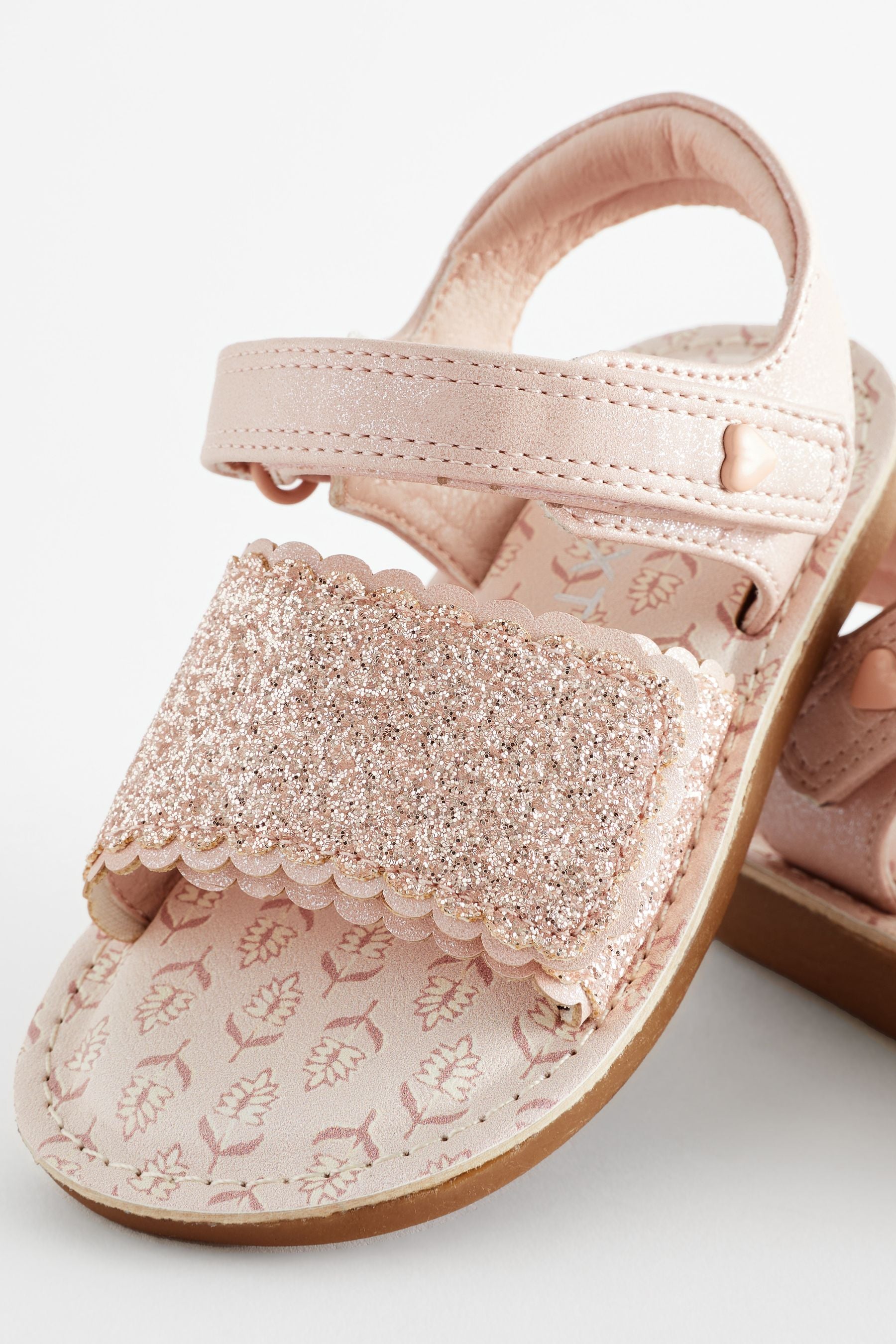 Pink Glitter Occasion Sandals