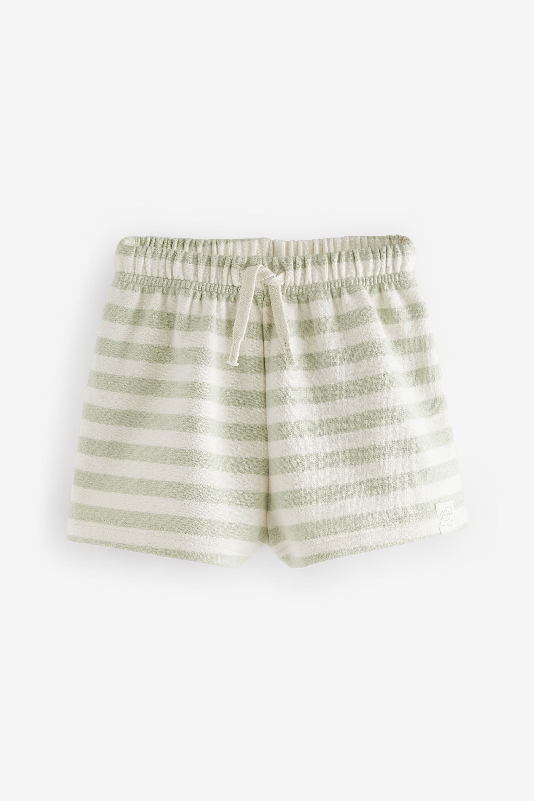 Green Striped Jersey Shorts (3mths-7yrs)