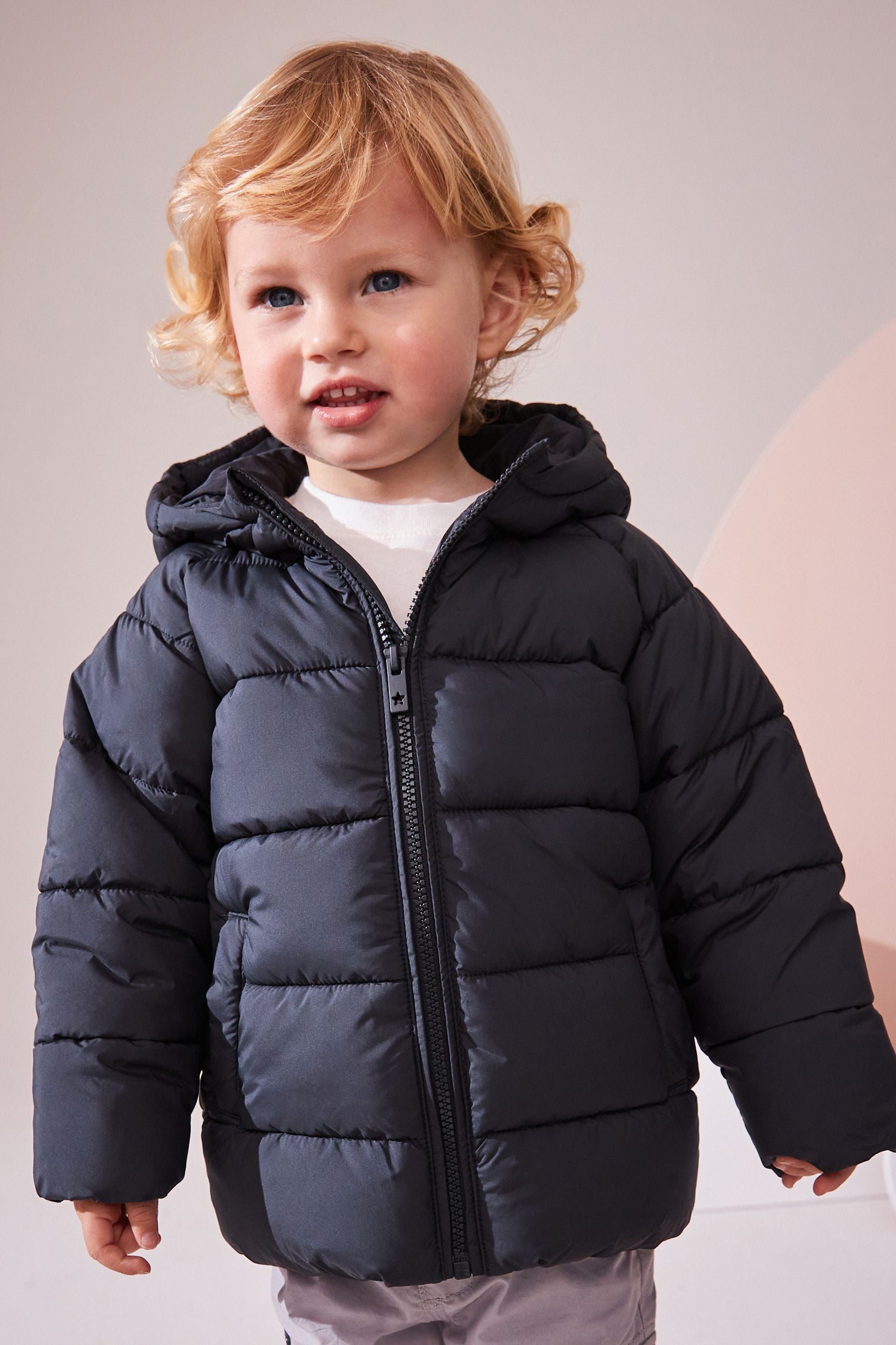 Charcoal Grey Shower Resistant Padded Coat (3mths-7yrs)