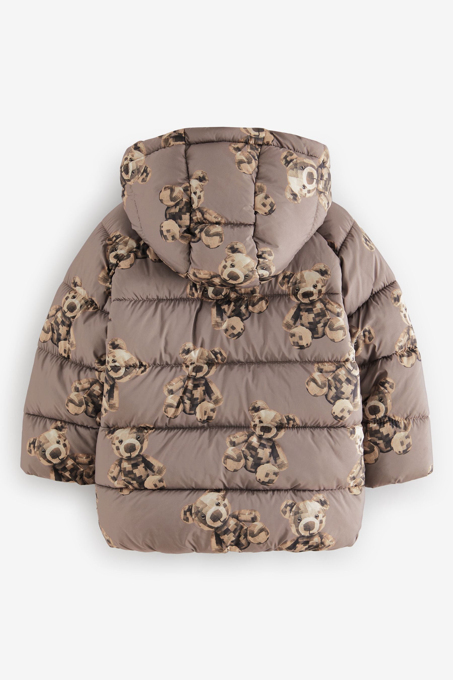 Brown Bear Print Shower Resistant Padded Coat (3mths-7yrs)