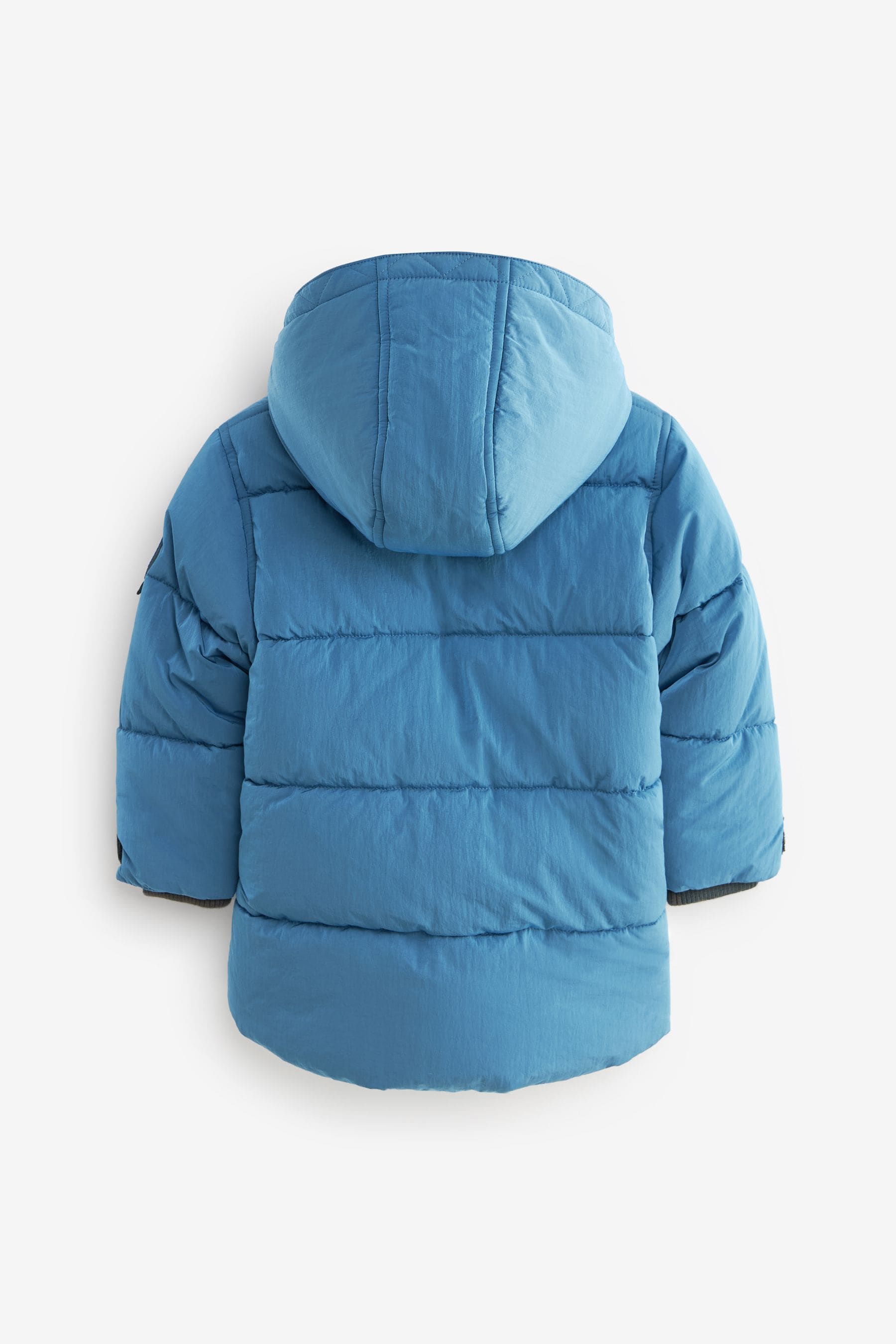 Blue Borg Lined Padded Coat (3mths-7yrs)