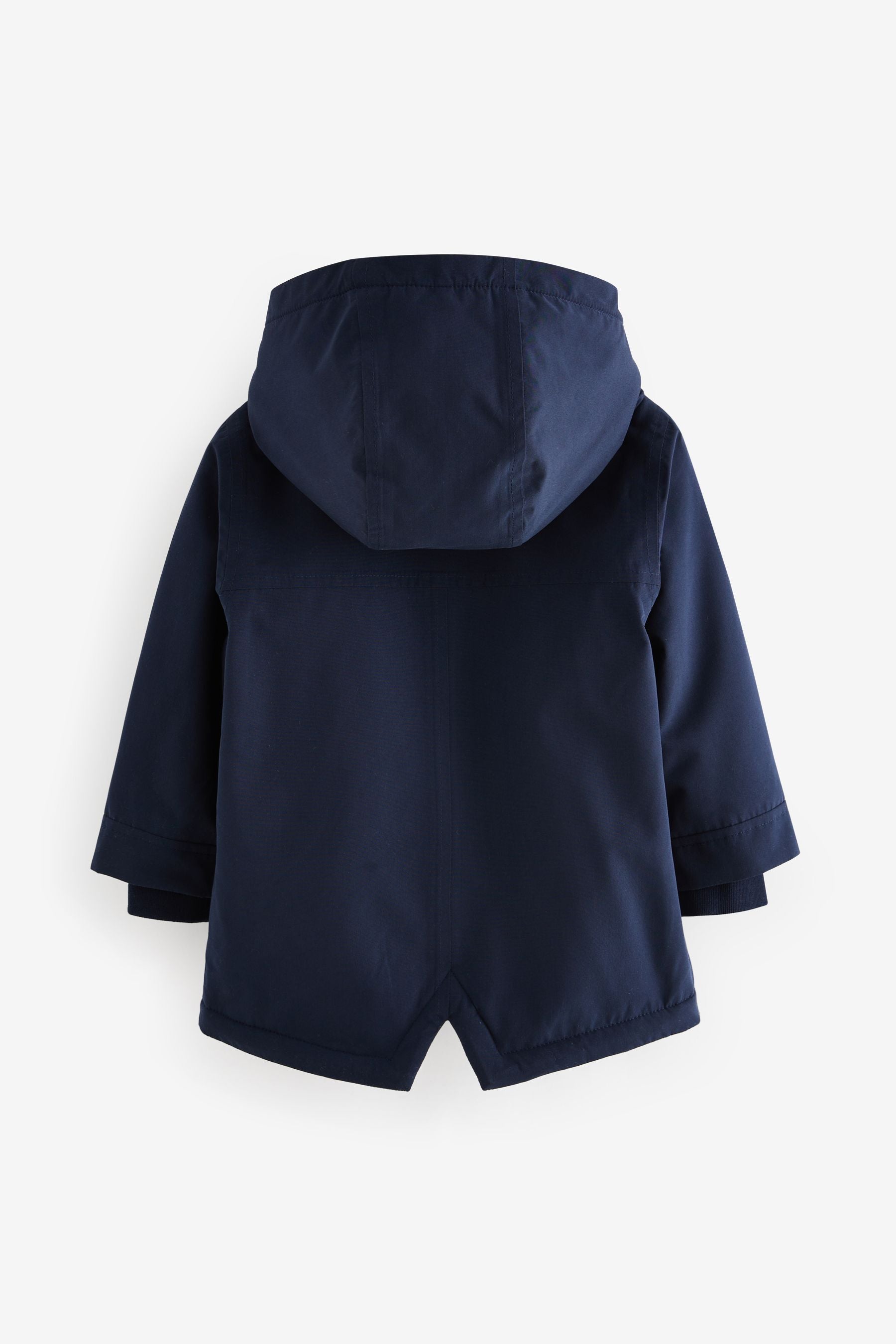 Navy Waterproof Borg Fleece Lined Parka (3mths-7yrs)